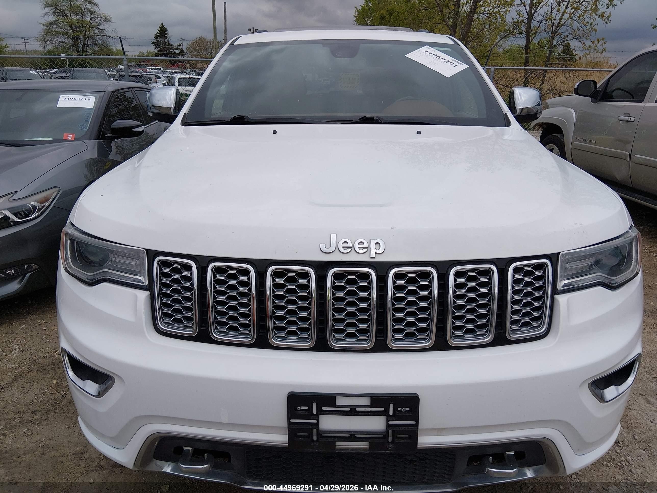 2020 Jeep Grand Cherokee Overland 4x4 White vin: 1C4RJFCG5LC174231
