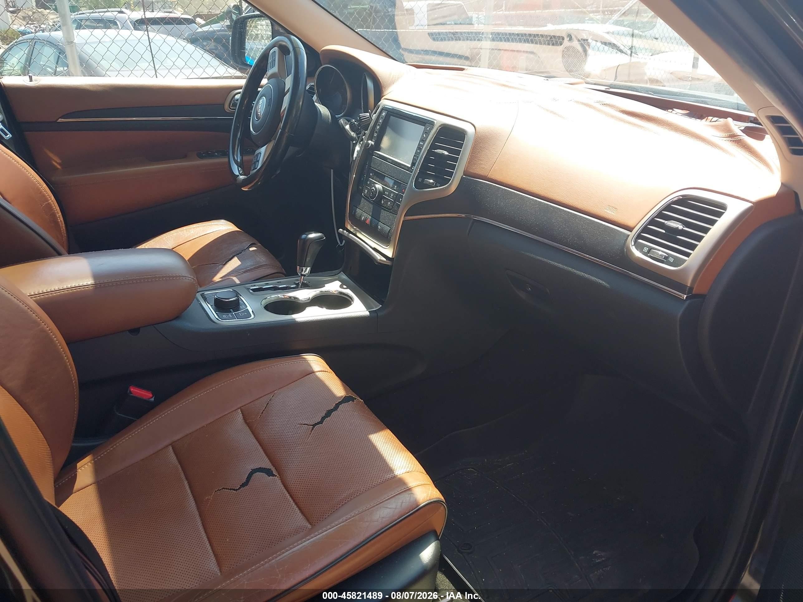 2012 Jeep Grand Cherokee Overland Brown vin: 1C4RJFCG6CC214705