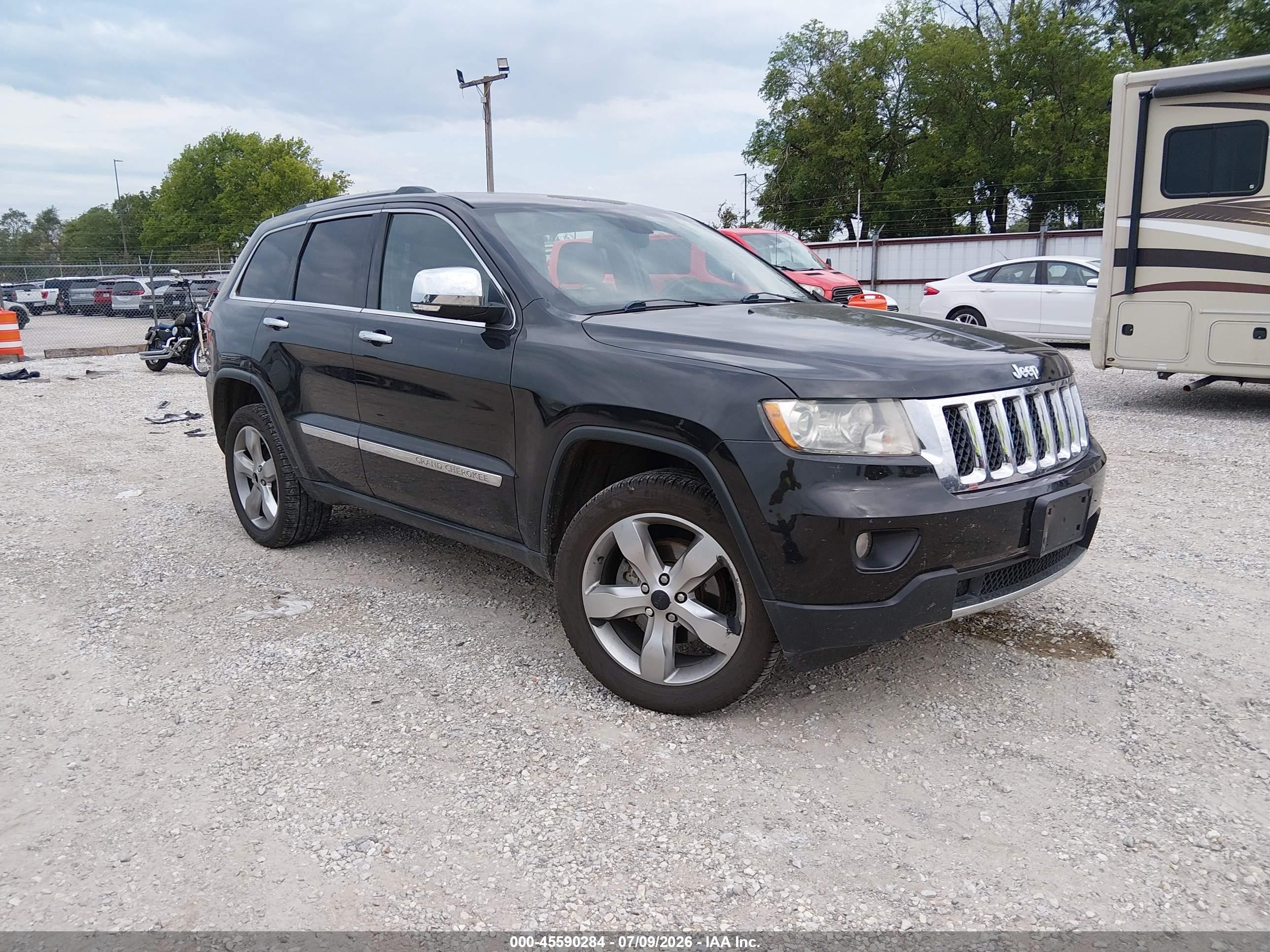 2013 Jeep Grand Cherokee Overland Black vin: 1C4RJFCG6DC646003