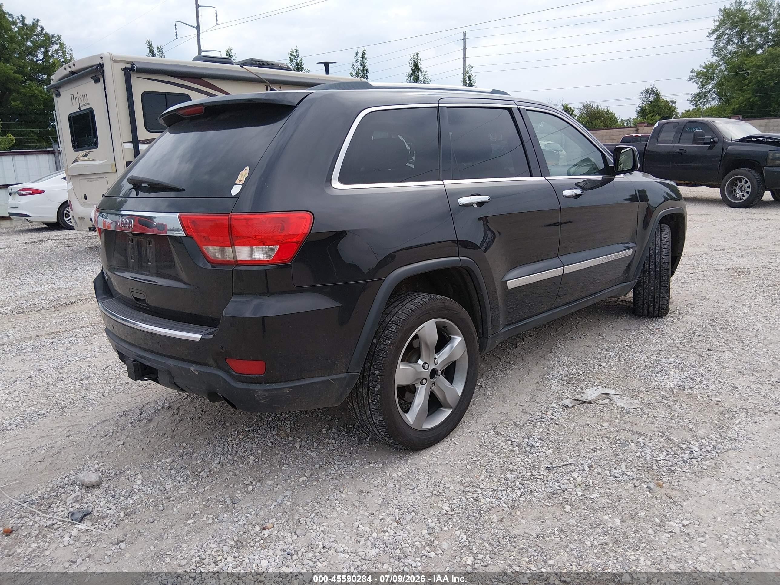 2013 Jeep Grand Cherokee Overland Black vin: 1C4RJFCG6DC646003