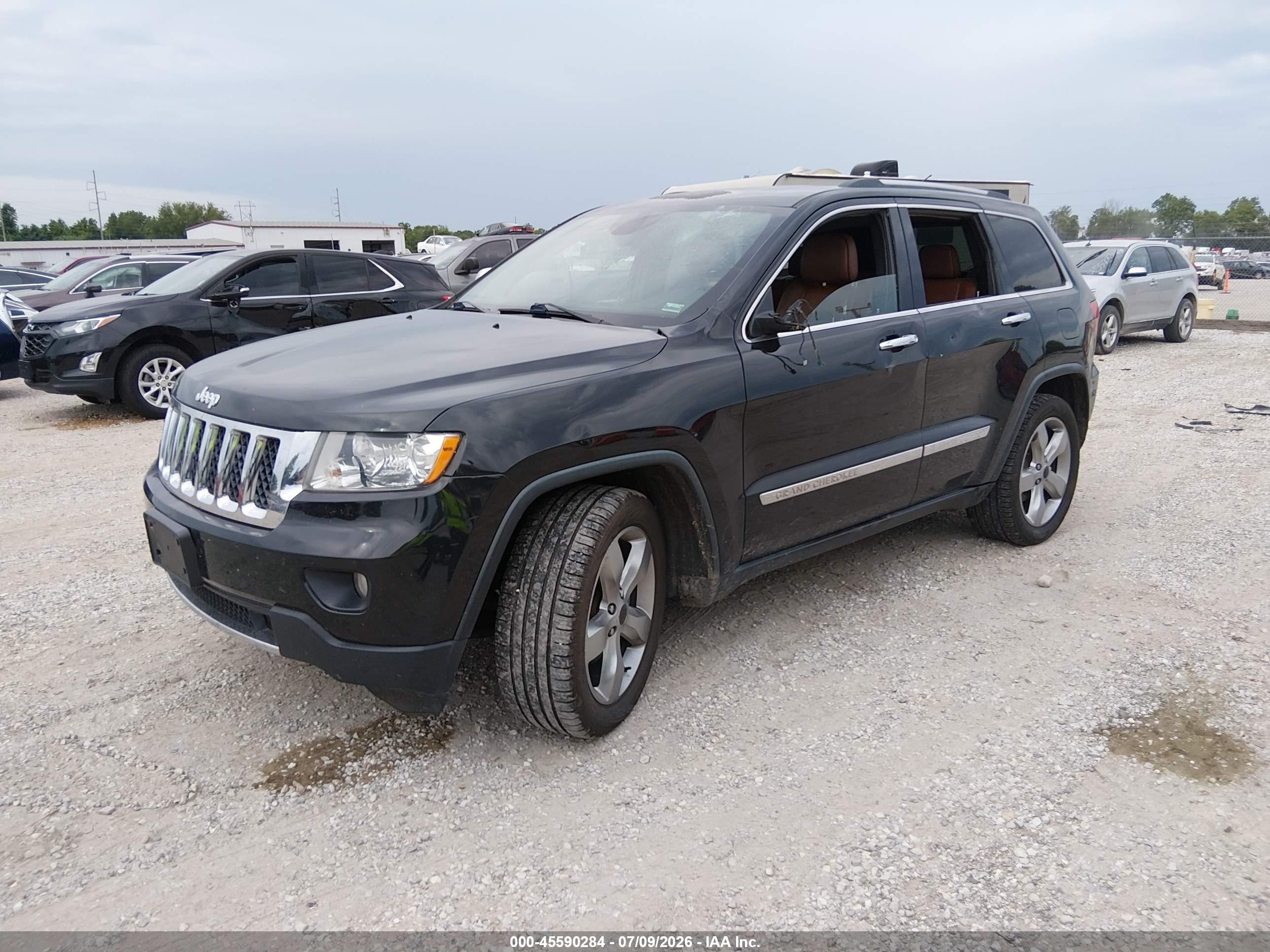 2013 Jeep Grand Cherokee Overland Black vin: 1C4RJFCG6DC646003