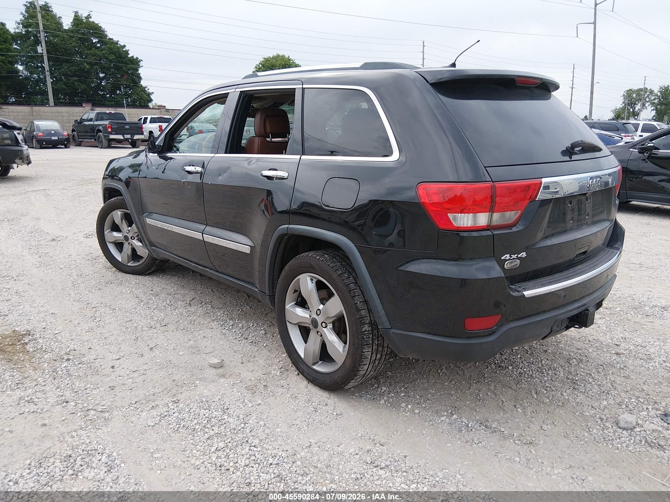 2013 Jeep Grand Cherokee Overland Black vin: 1C4RJFCG6DC646003