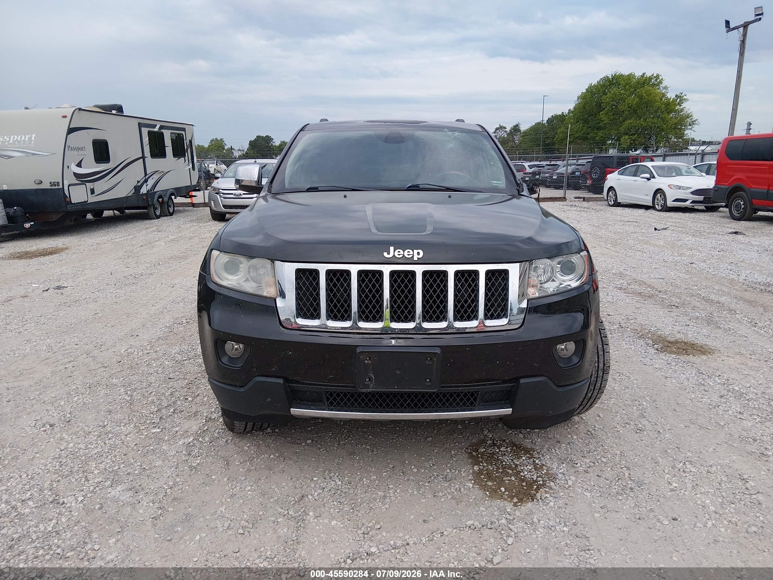 2013 Jeep Grand Cherokee Overland Black vin: 1C4RJFCG6DC646003