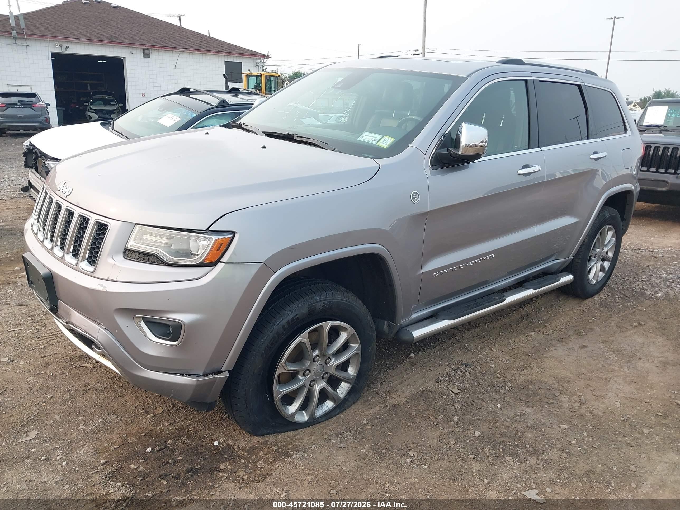 2014 Jeep Grand Cherokee Overland Серый vin: 1C4RJFCG6EC153262