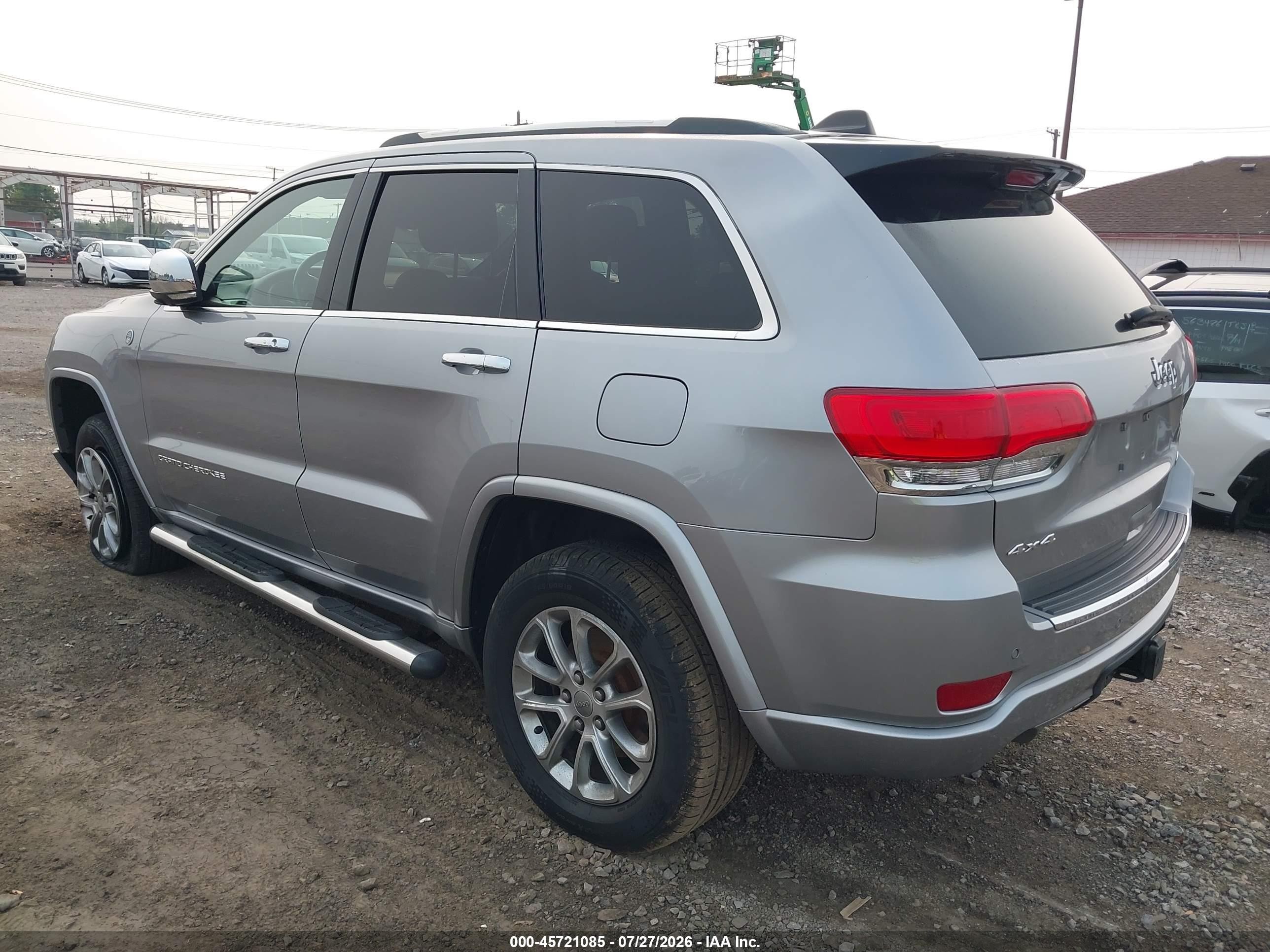 2014 Jeep Grand Cherokee Overland Серый vin: 1C4RJFCG6EC153262