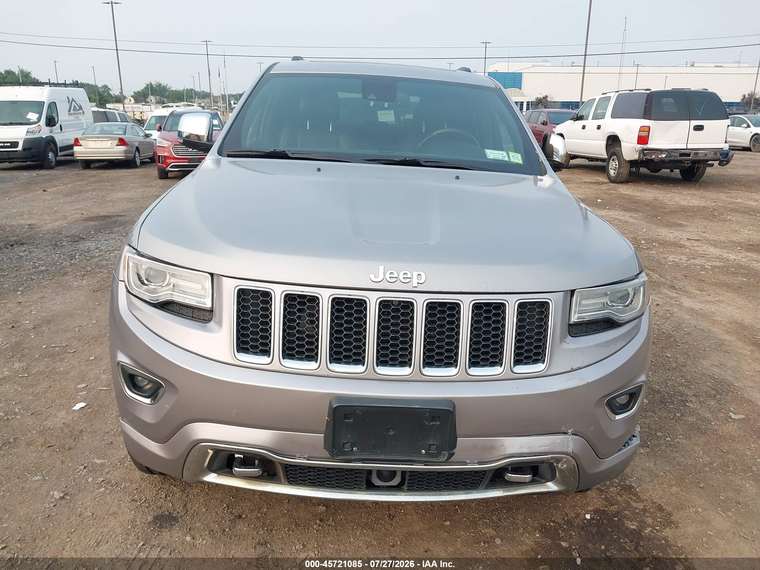 2014 Jeep Grand Cherokee Overland Серый vin: 1C4RJFCG6EC153262