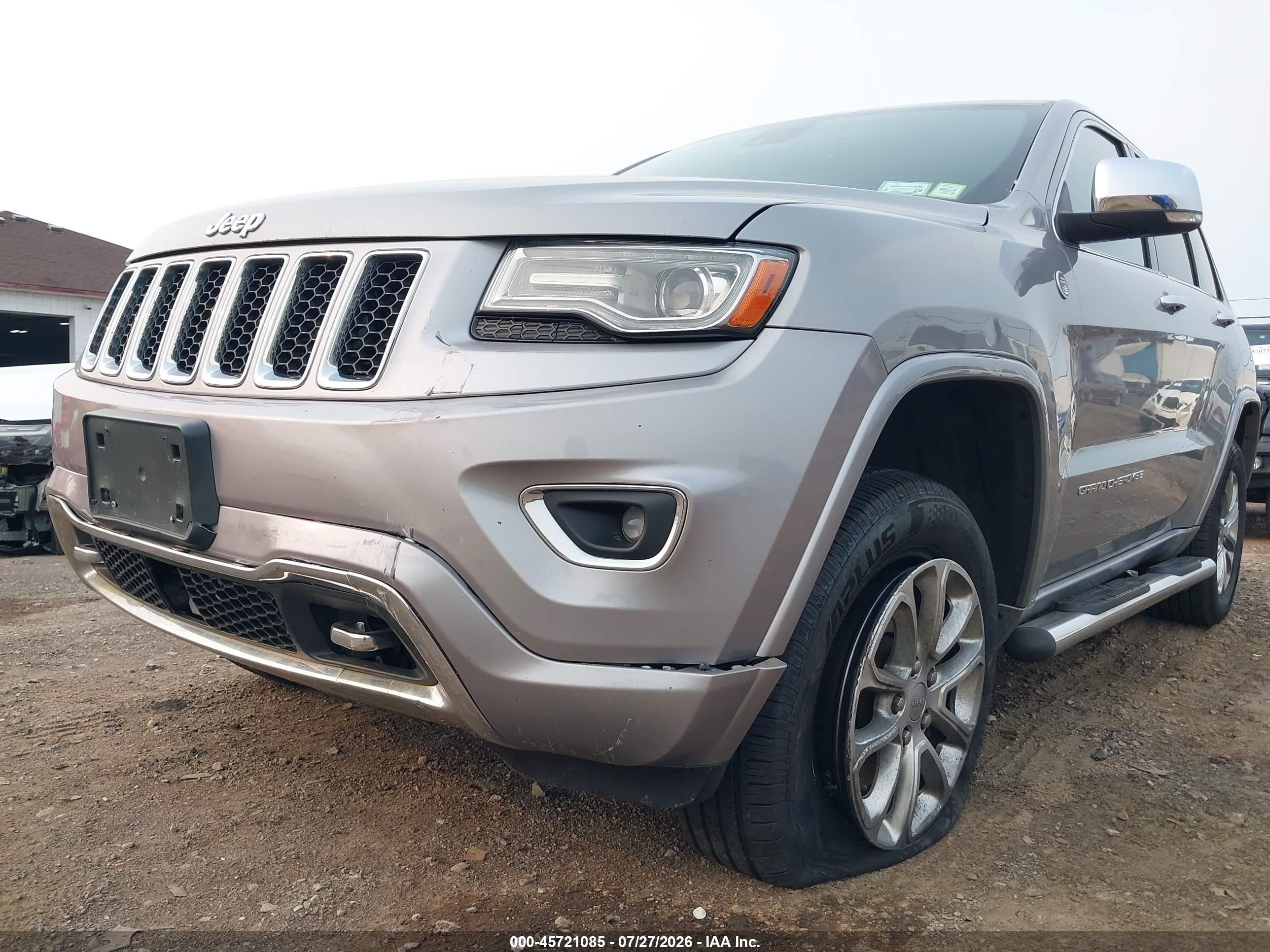 2014 Jeep Grand Cherokee Overland Серый vin: 1C4RJFCG6EC153262