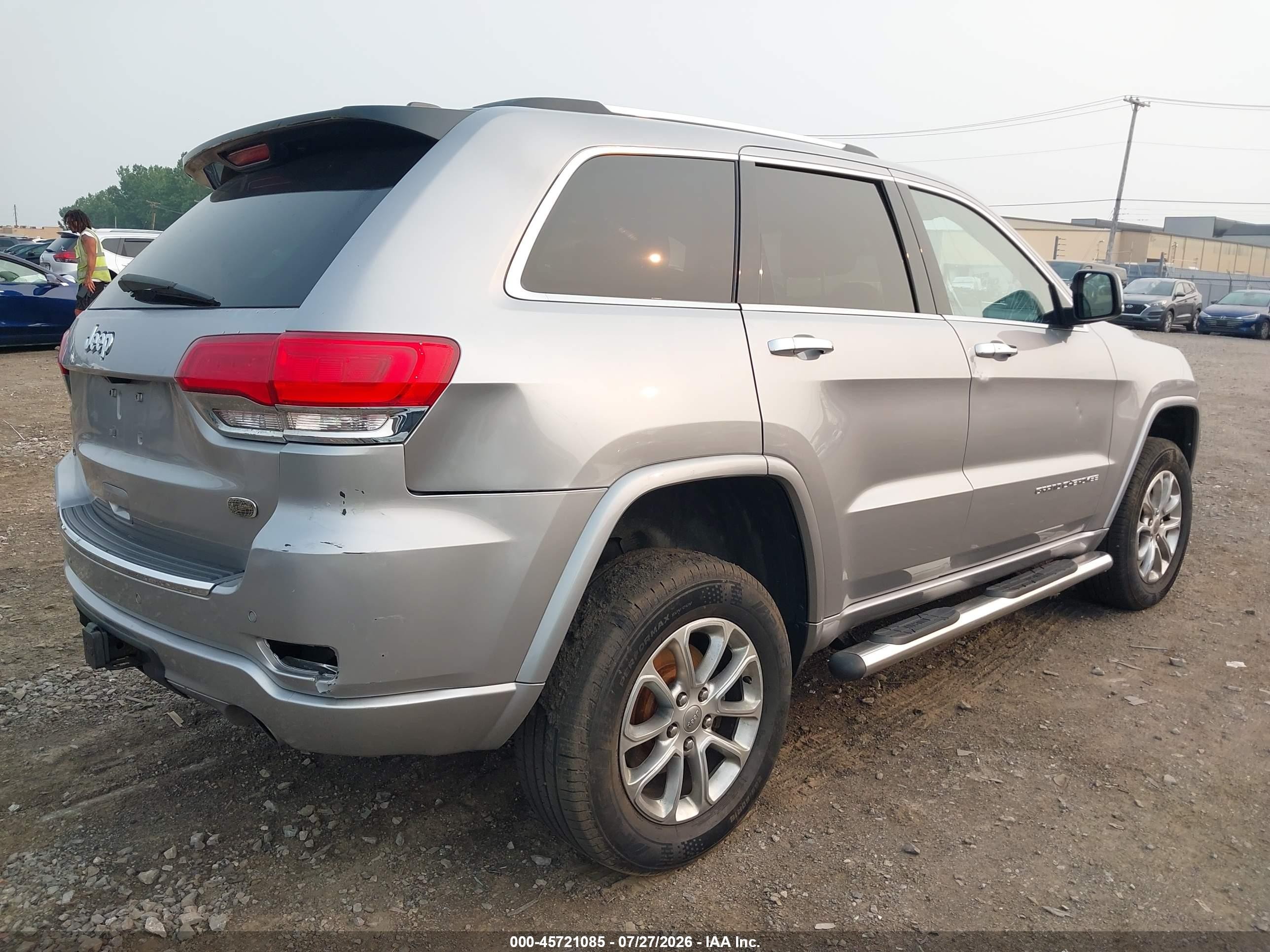 2014 Jeep Grand Cherokee Overland Серый vin: 1C4RJFCG6EC153262
