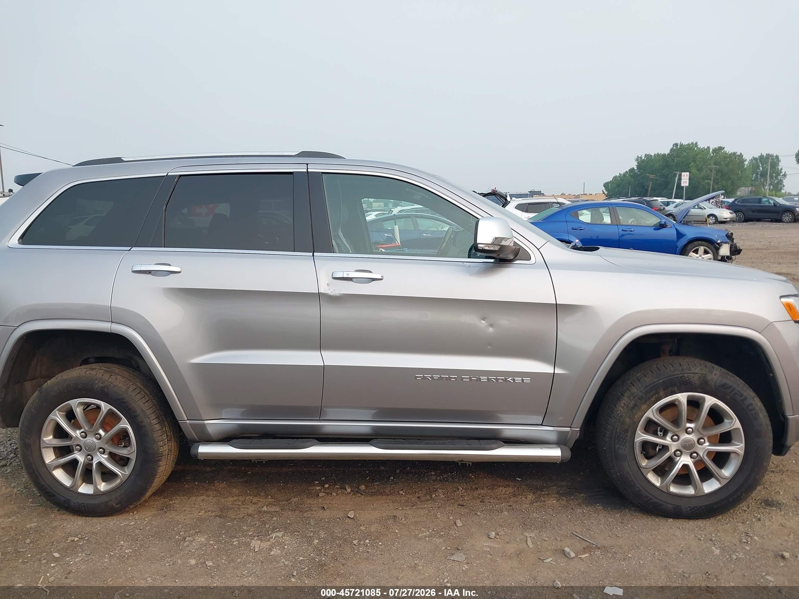 2014 Jeep Grand Cherokee Overland Серый vin: 1C4RJFCG6EC153262