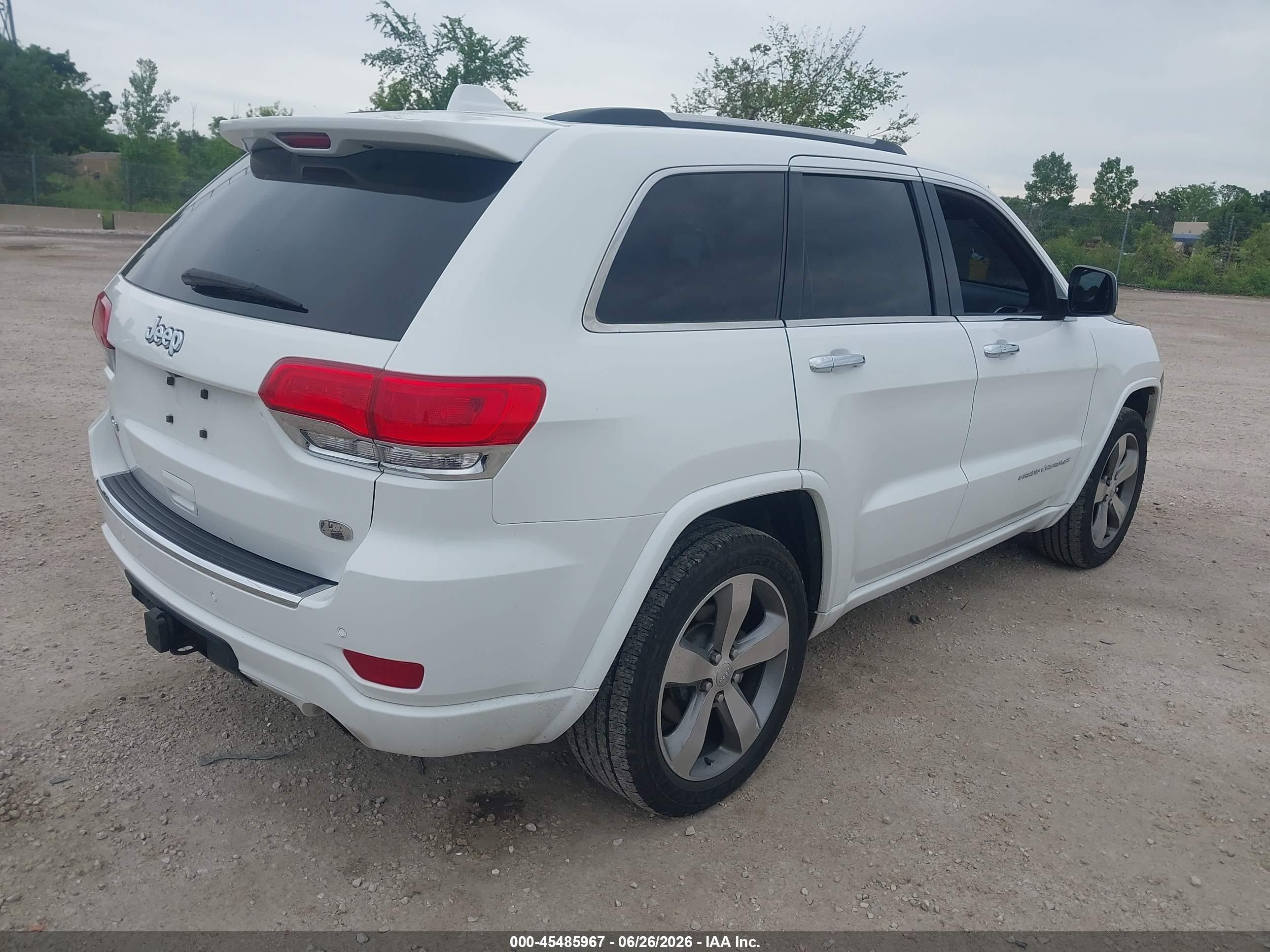 2014 Jeep Grand Cherokee Overland Белый vin: 1C4RJFCG6EC178890