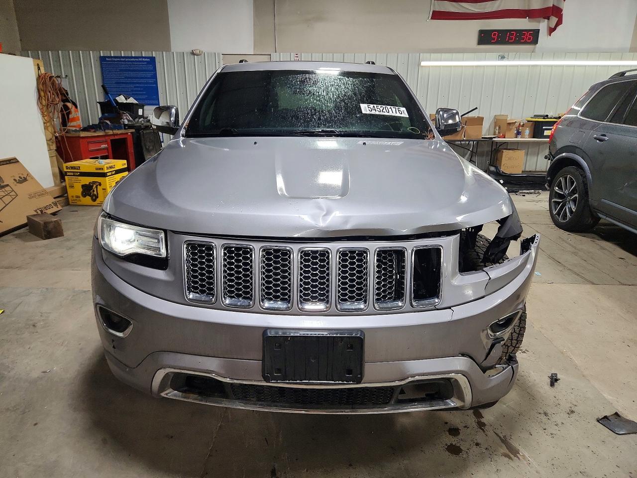 2014 Jeep Grand Cherokee Overland Серебряный vin: 1C4RJFCG6EC200175