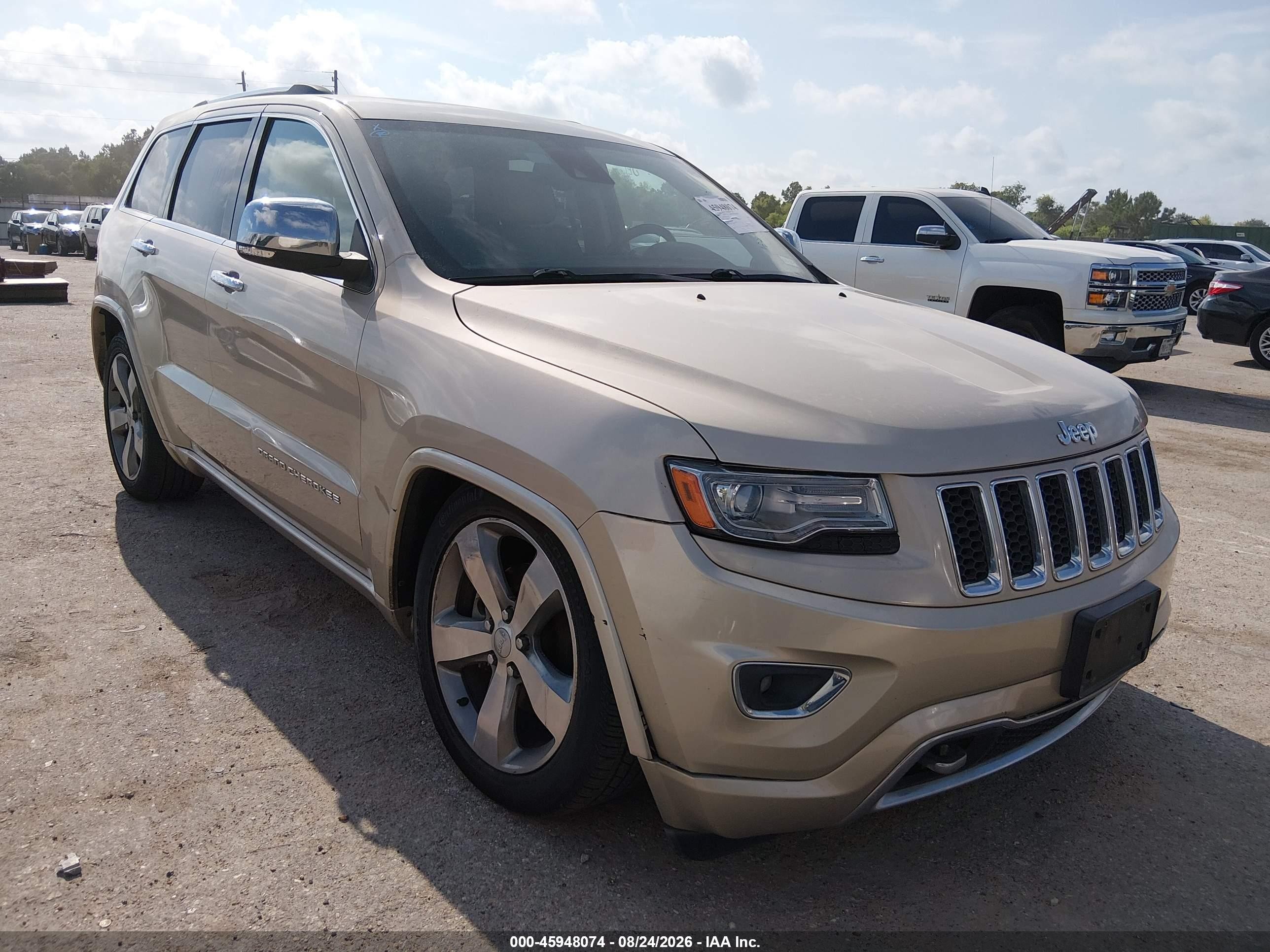 2014 Jeep Grand Cherokee Overland Gold vin: 1C4RJFCG6EC211354