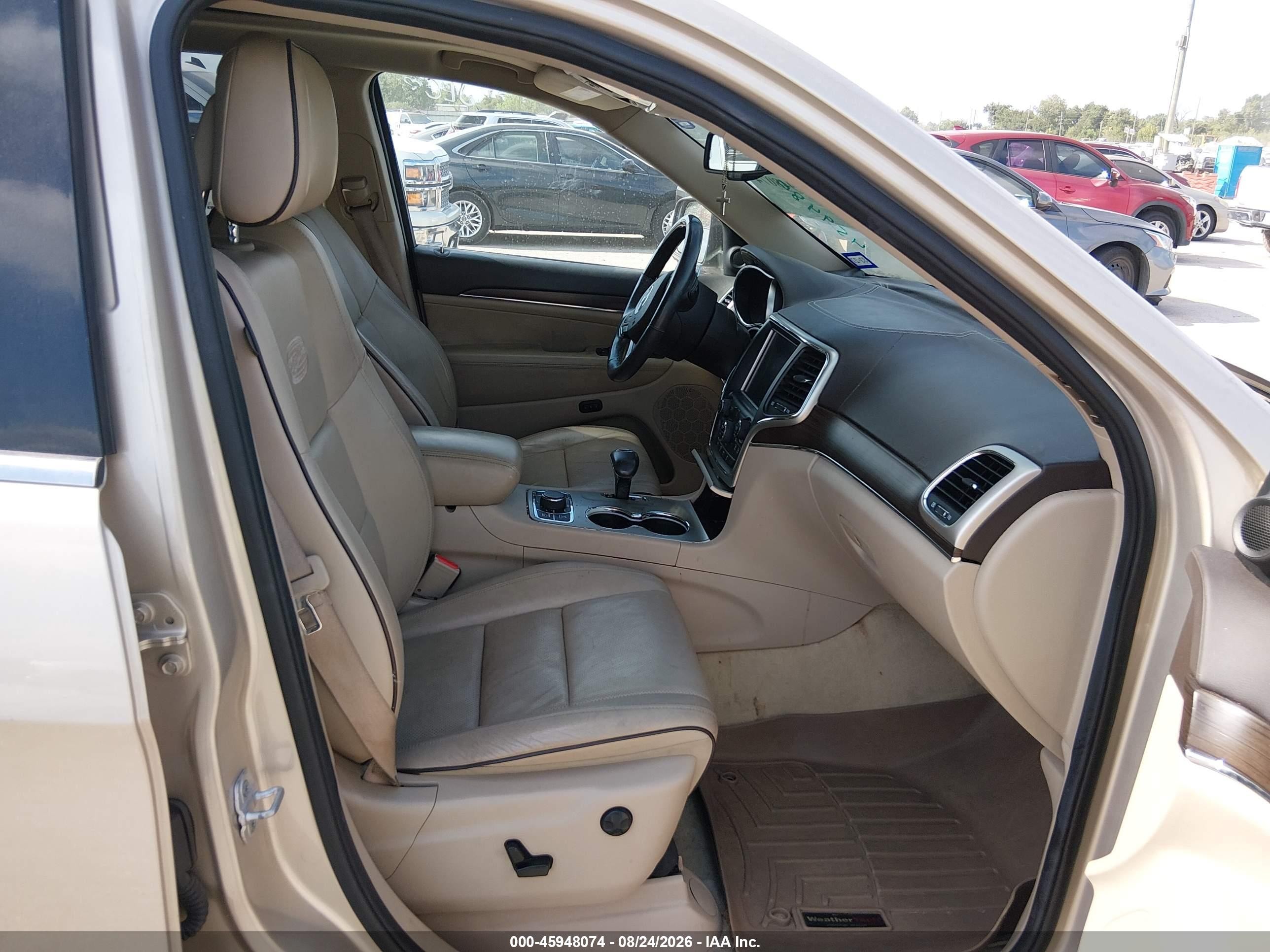 2014 Jeep Grand Cherokee Overland Золотой vin: 1C4RJFCG6EC211354