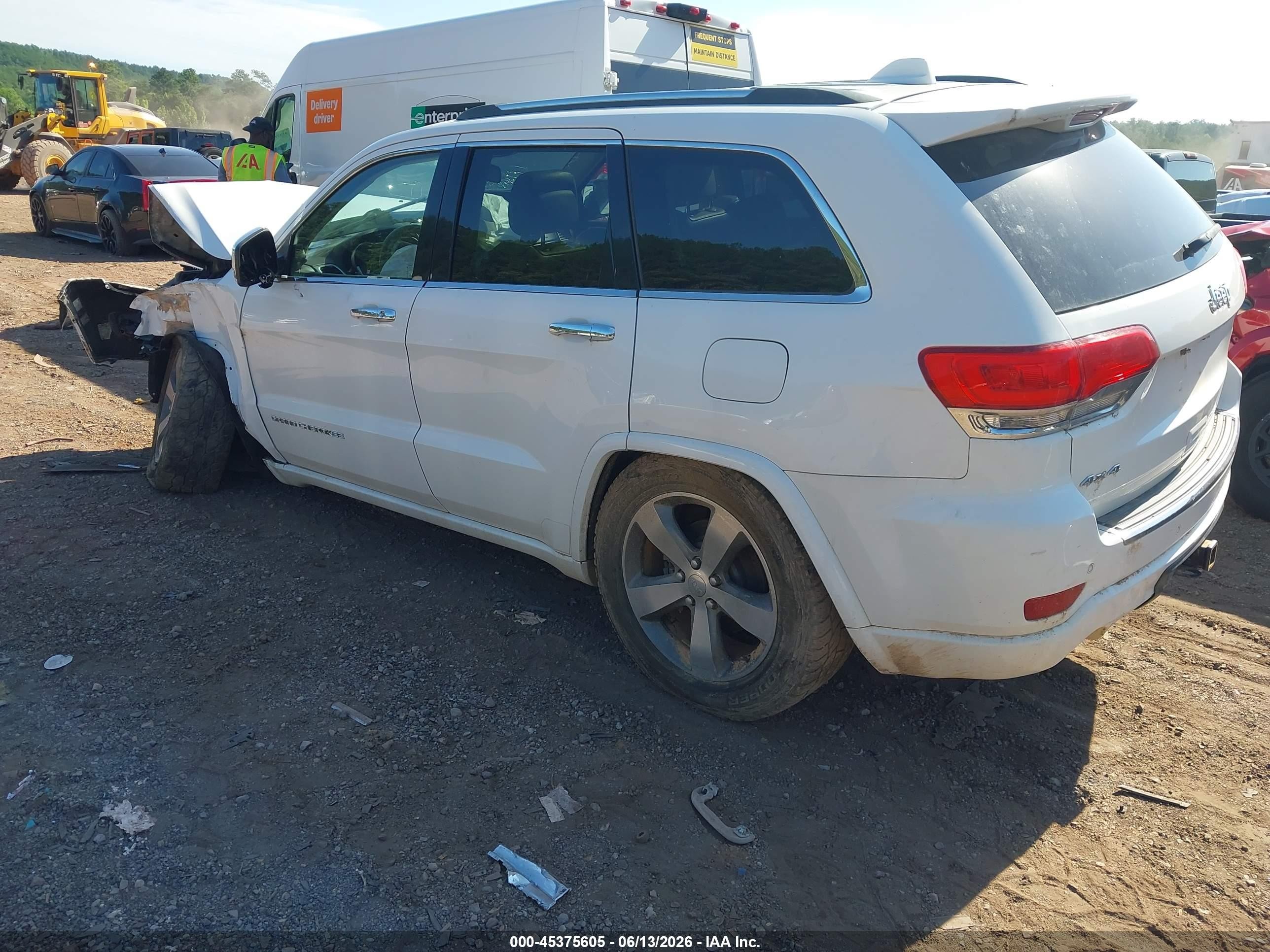 2014 Jeep Grand Cherokee Overland White vin: 1C4RJFCG6EC281064