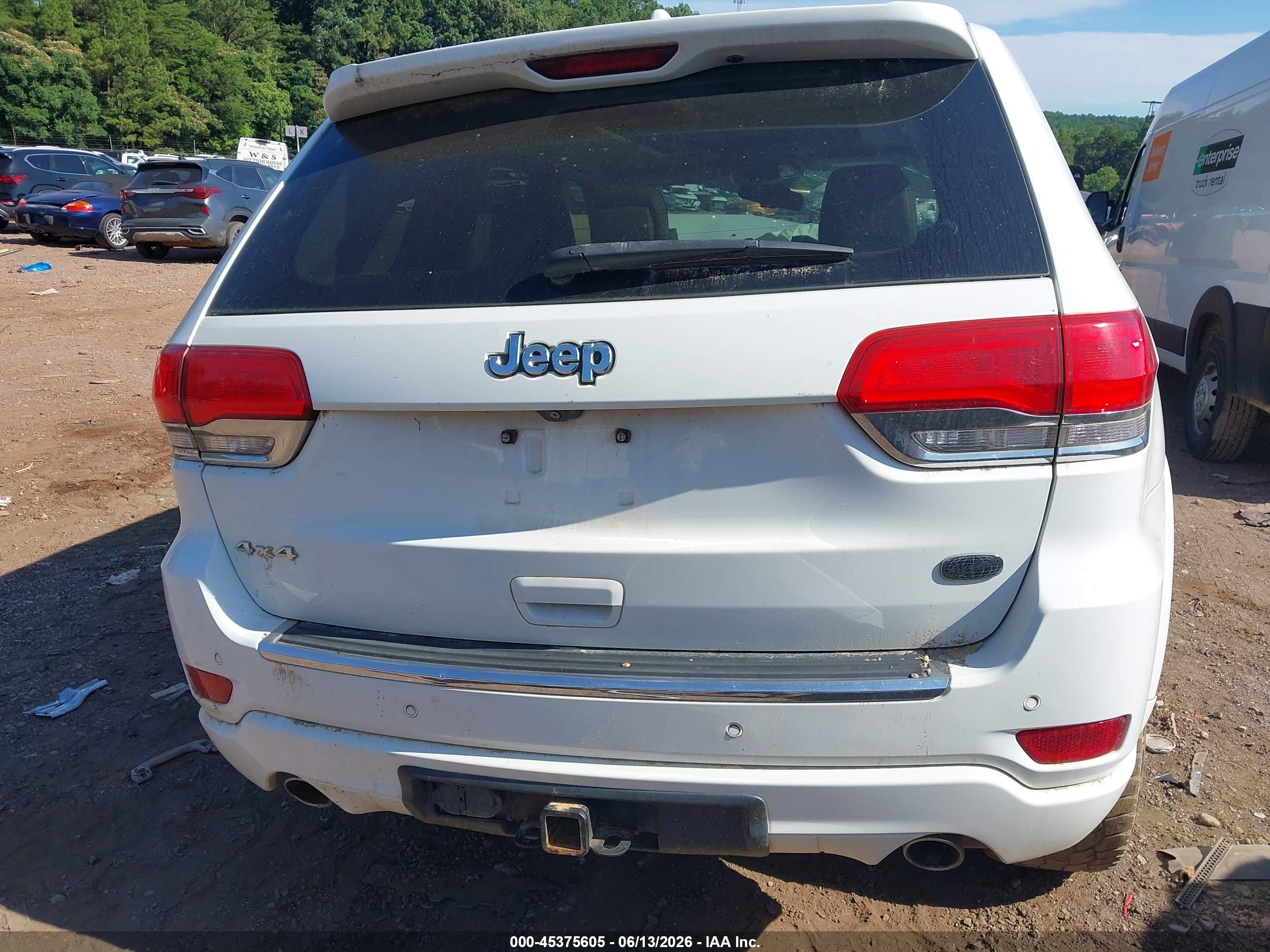2014 Jeep Grand Cherokee Overland White vin: 1C4RJFCG6EC281064