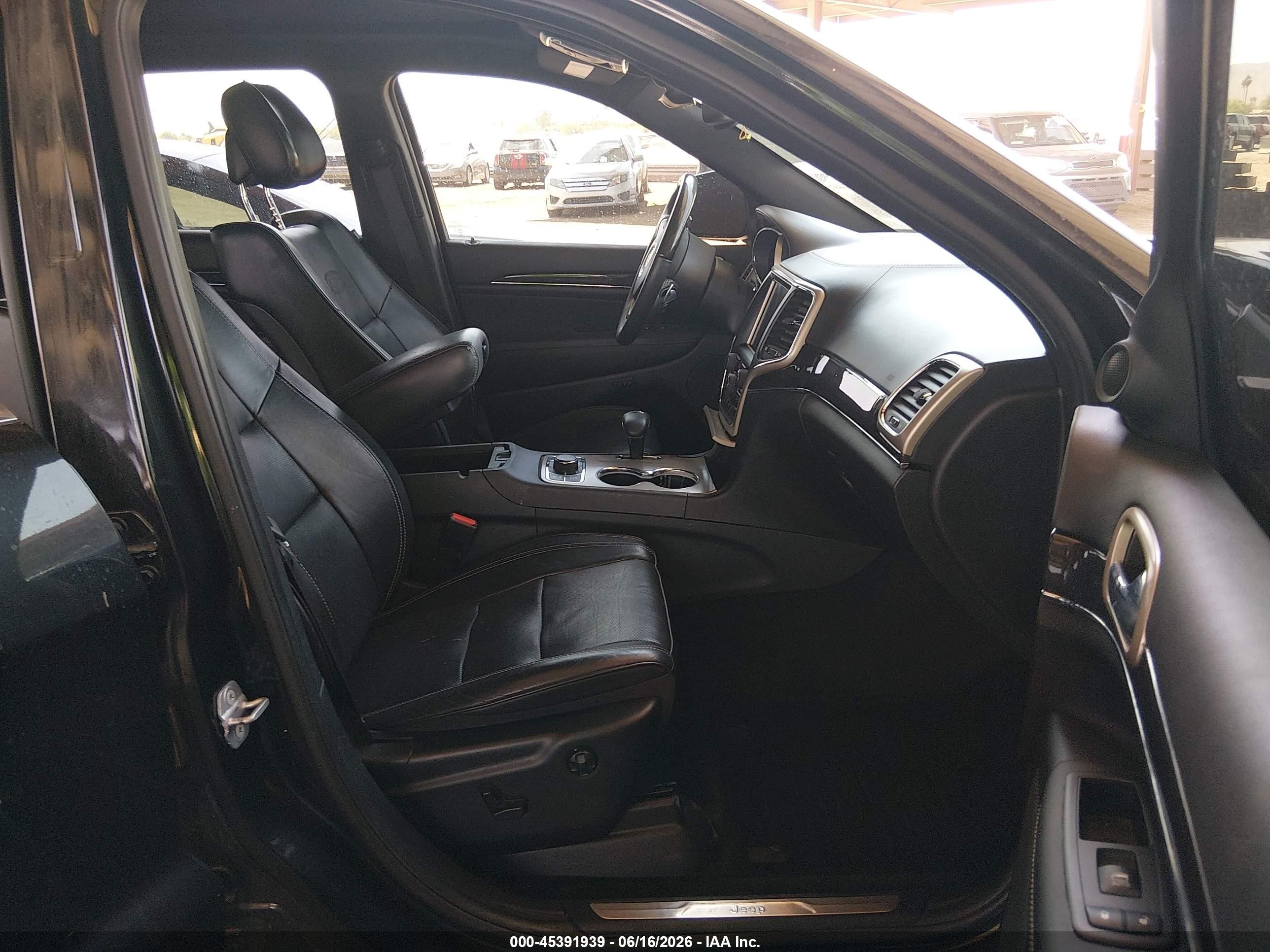 2014 Jeep Grand Cherokee Overland Black vin: 1C4RJFCG6EC380774