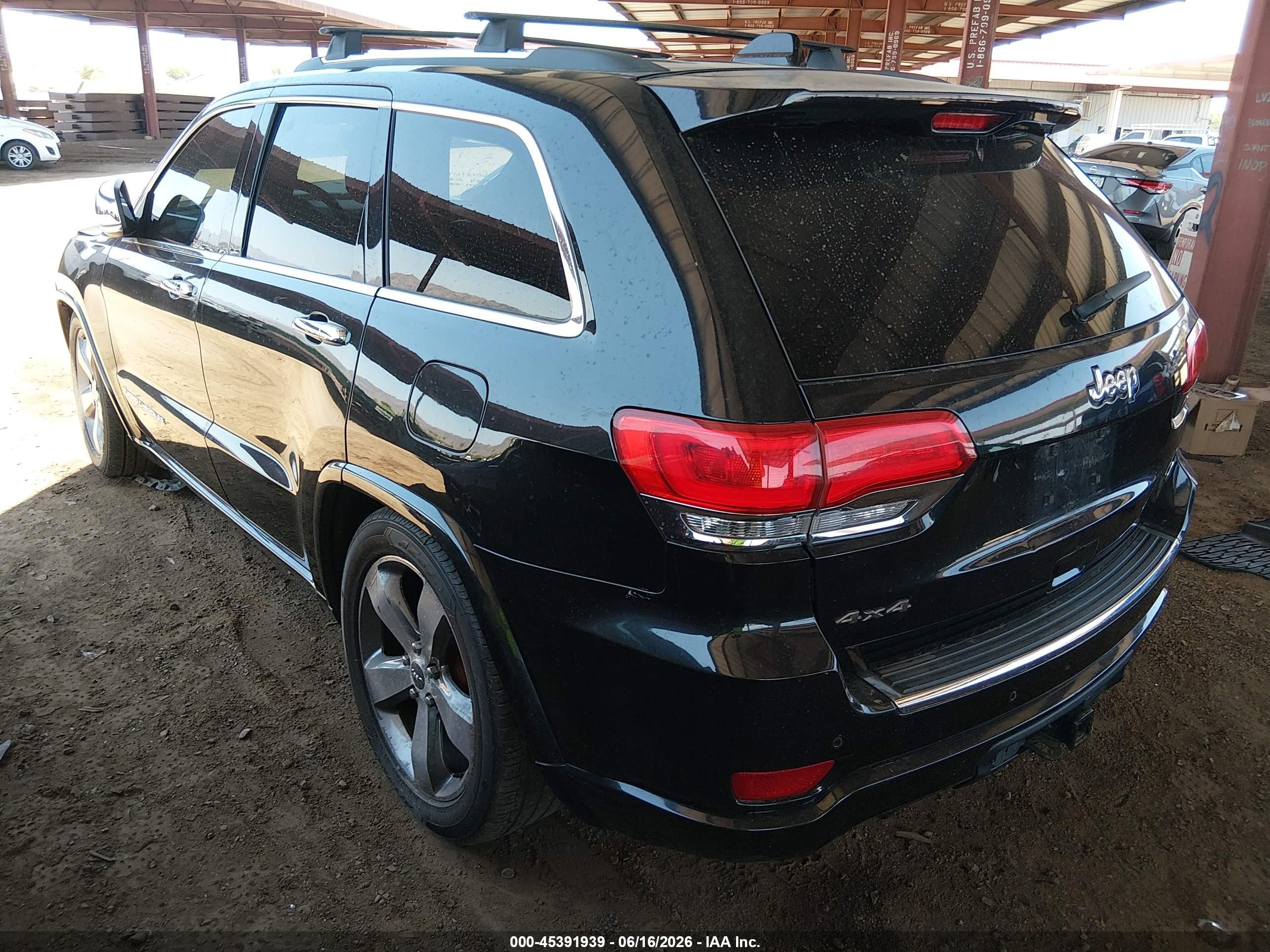 2014 Jeep Grand Cherokee Overland Black vin: 1C4RJFCG6EC380774