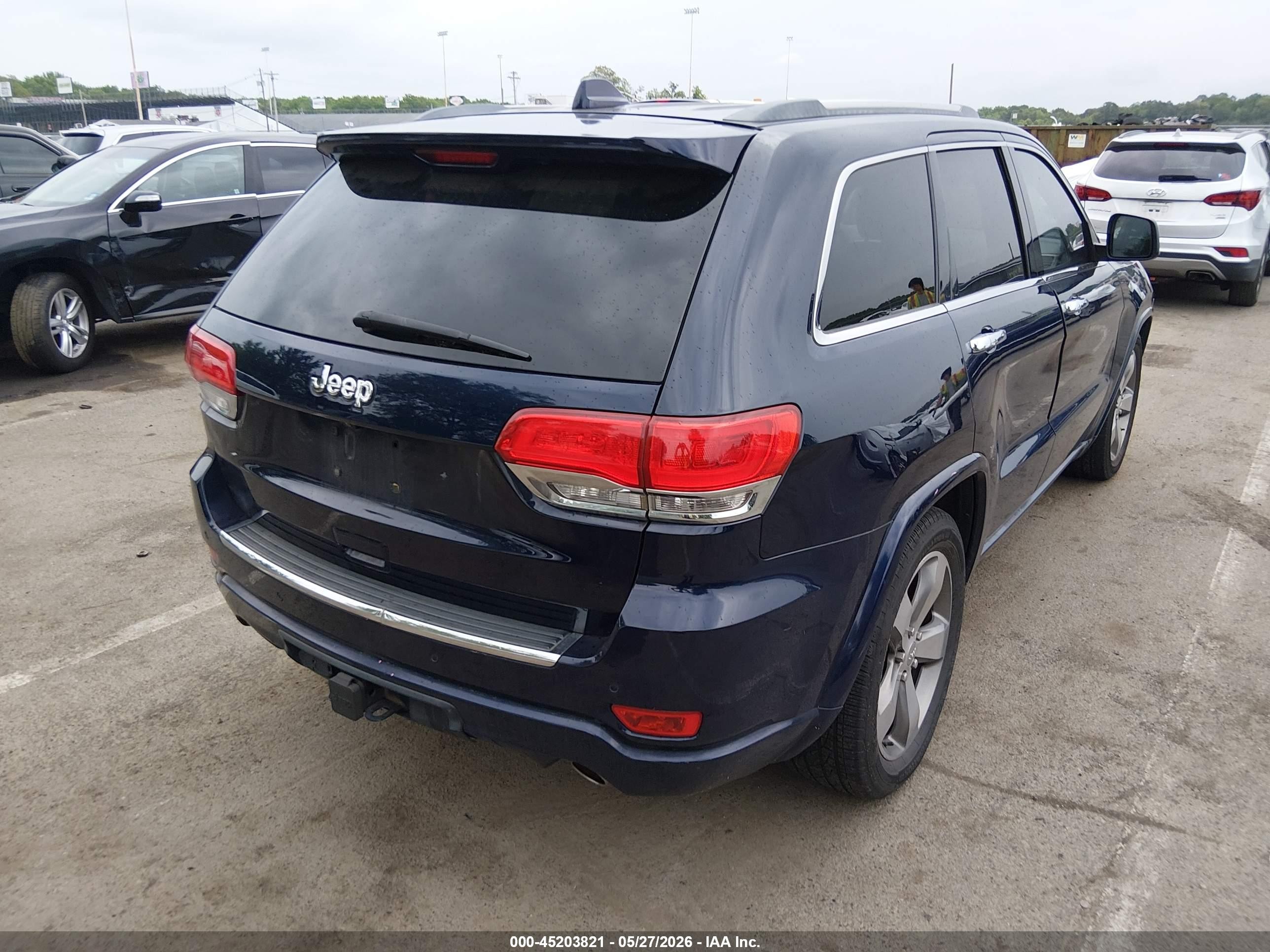 2014 Jeep Grand Cherokee Overland Navy vin: 1C4RJFCG6EC398773