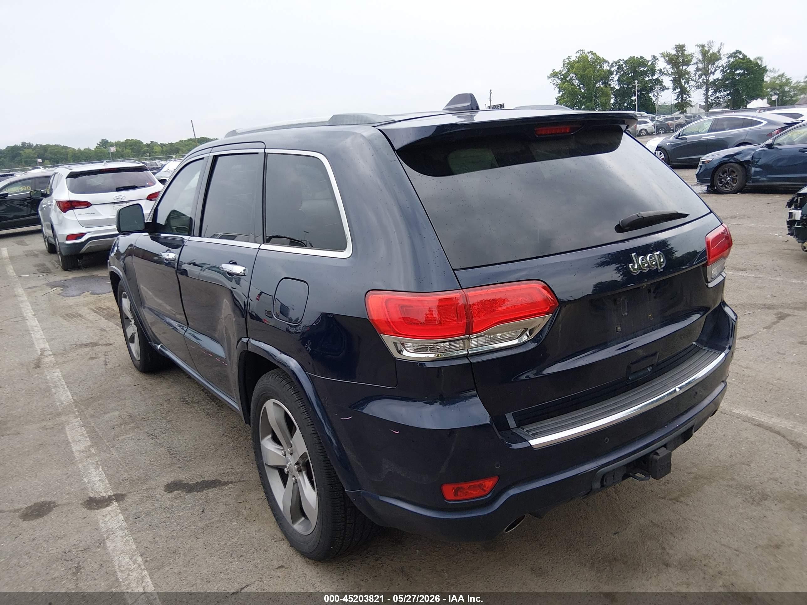 2014 Jeep Grand Cherokee Overland Navy vin: 1C4RJFCG6EC398773
