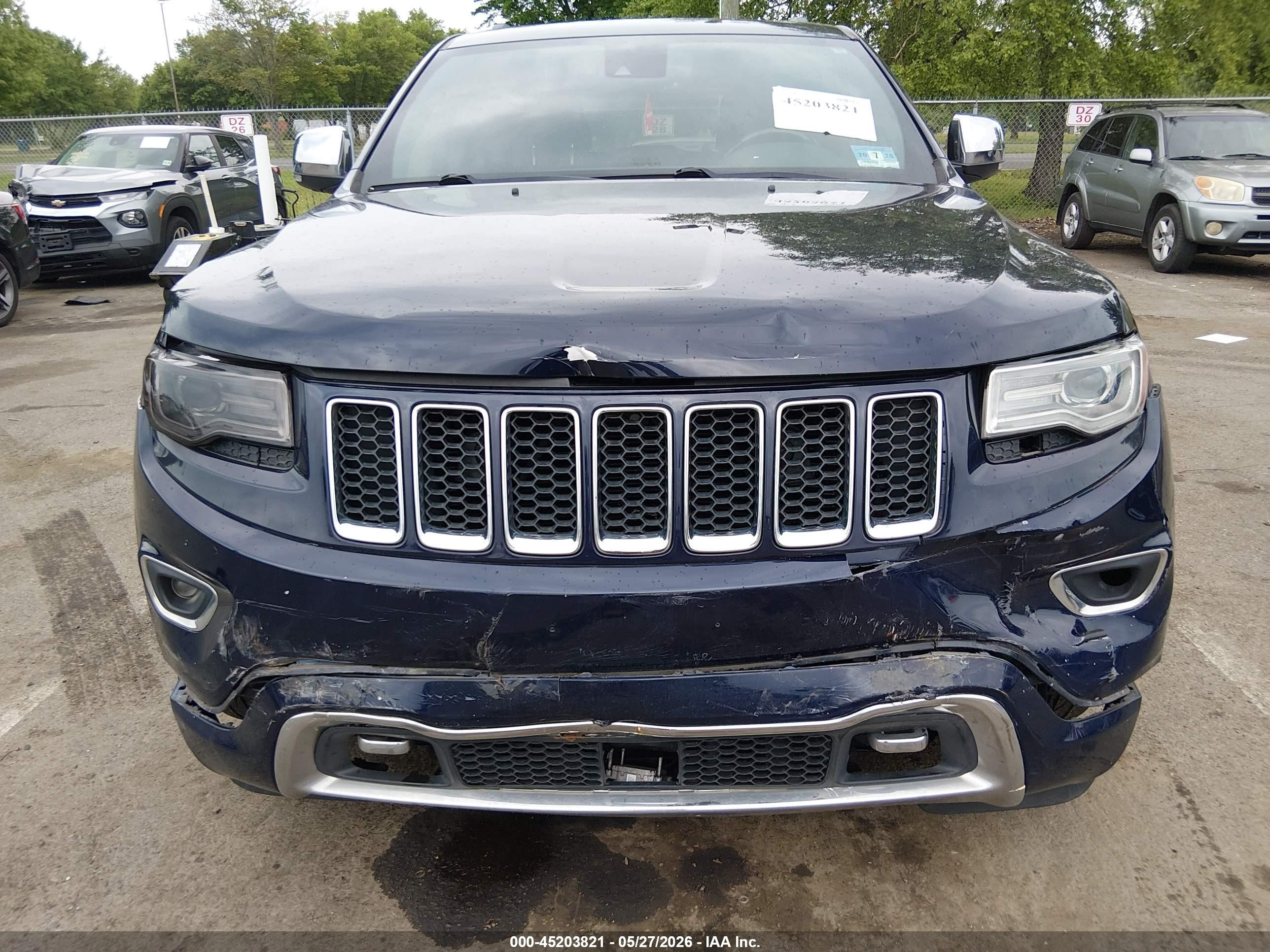 2014 Jeep Grand Cherokee Overland Navy vin: 1C4RJFCG6EC398773
