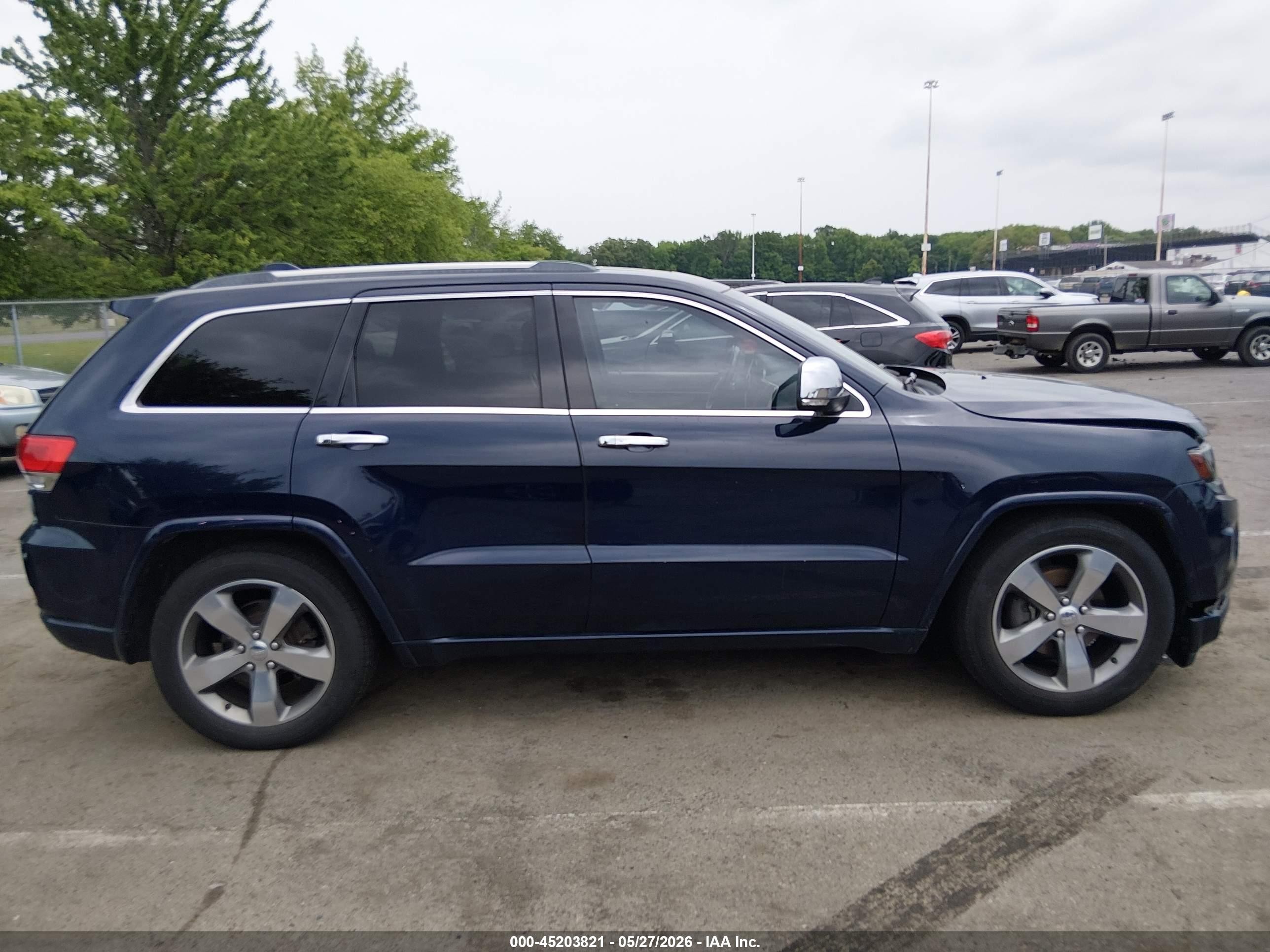 2014 Jeep Grand Cherokee Overland Navy vin: 1C4RJFCG6EC398773