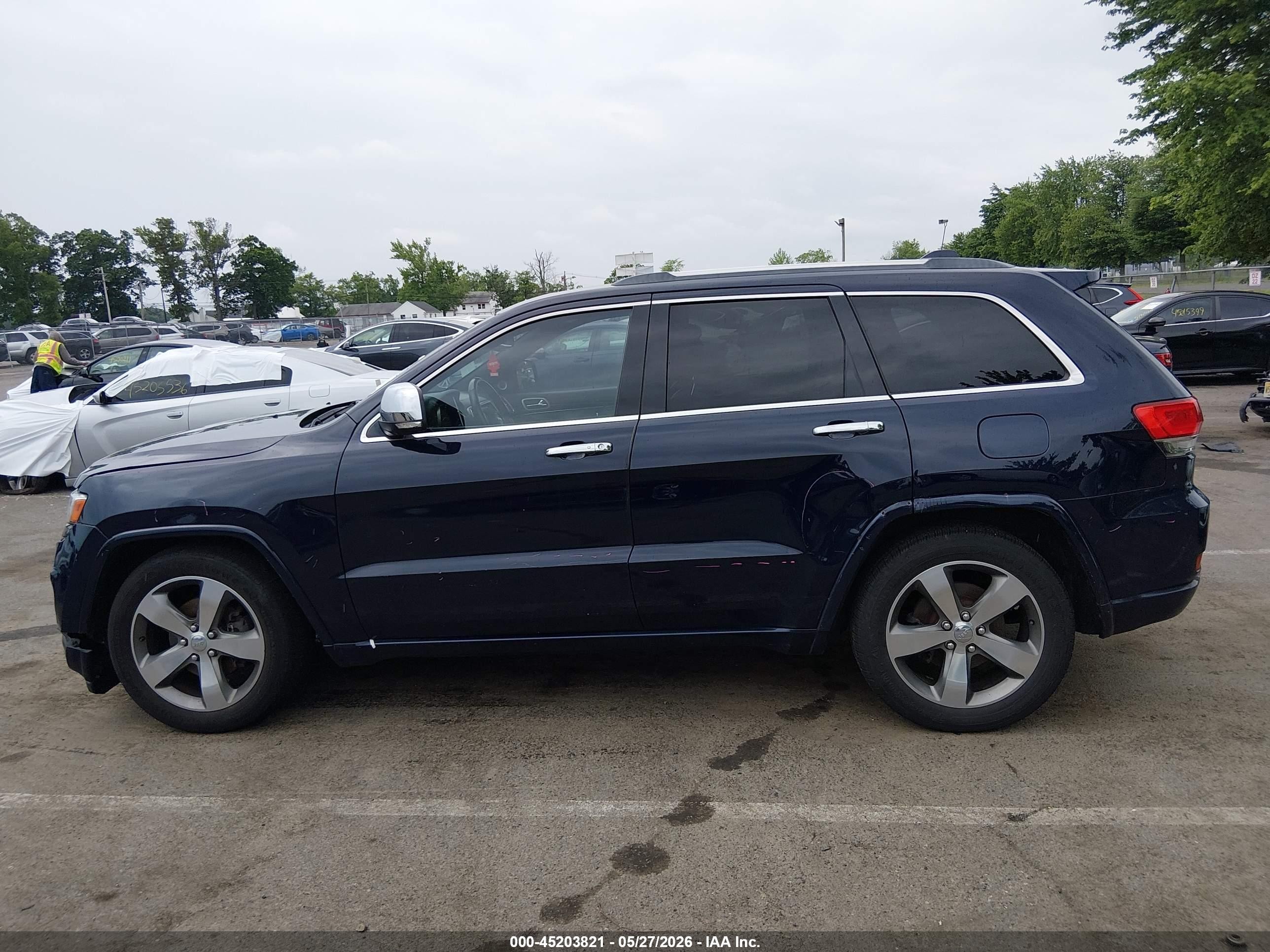 2014 Jeep Grand Cherokee Overland Navy vin: 1C4RJFCG6EC398773
