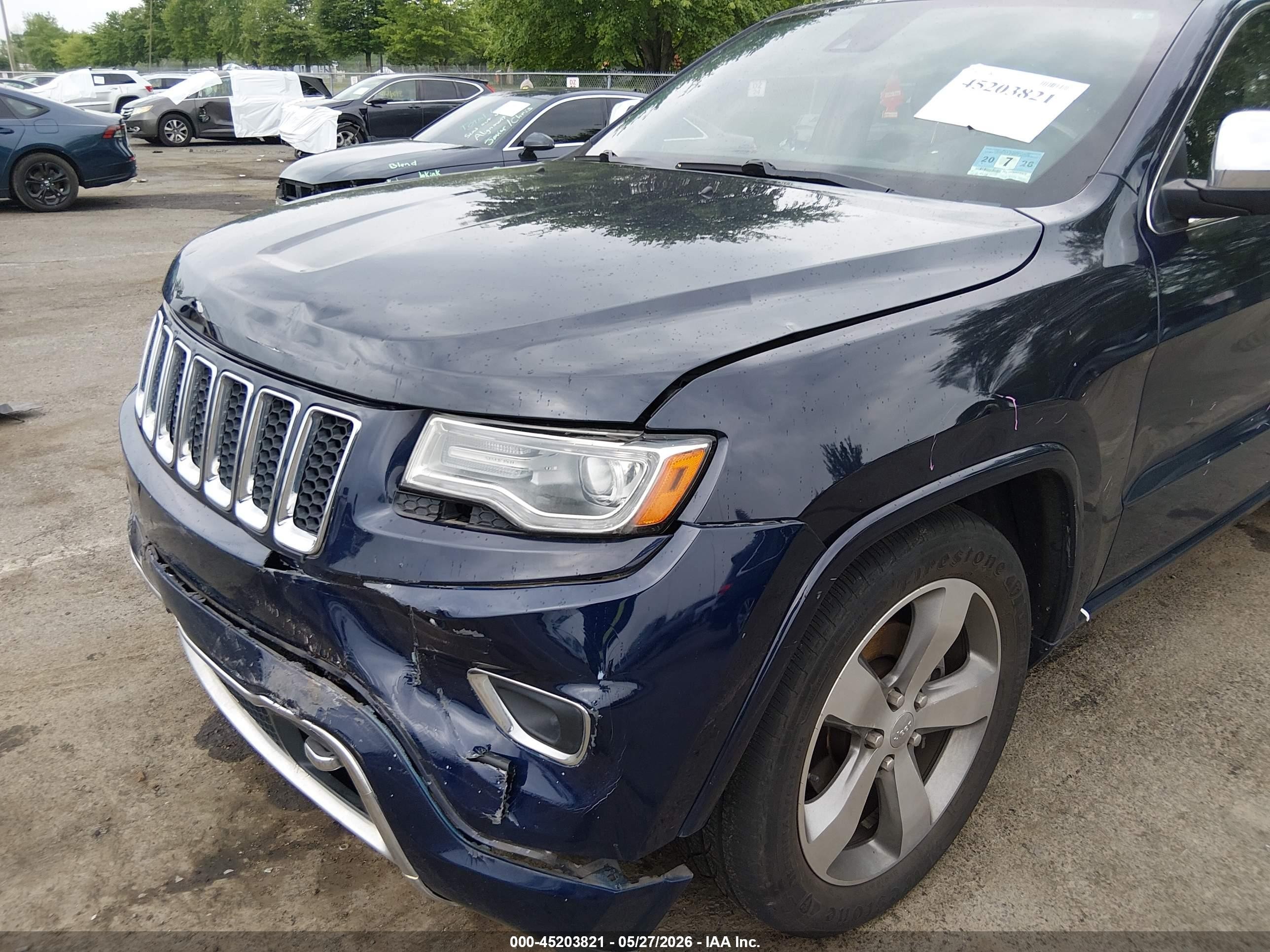 2014 Jeep Grand Cherokee Overland Navy vin: 1C4RJFCG6EC398773