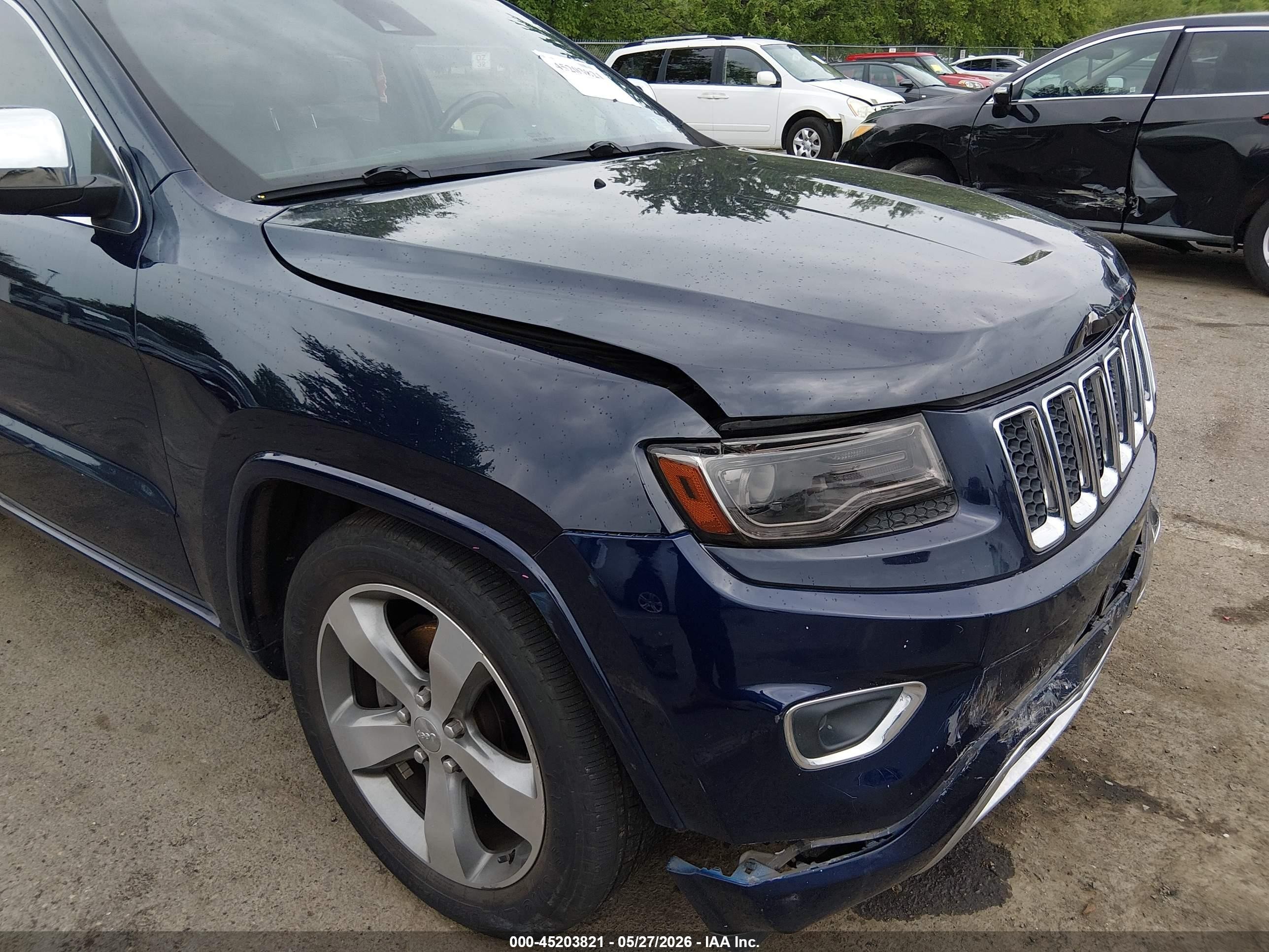2014 Jeep Grand Cherokee Overland Navy vin: 1C4RJFCG6EC398773