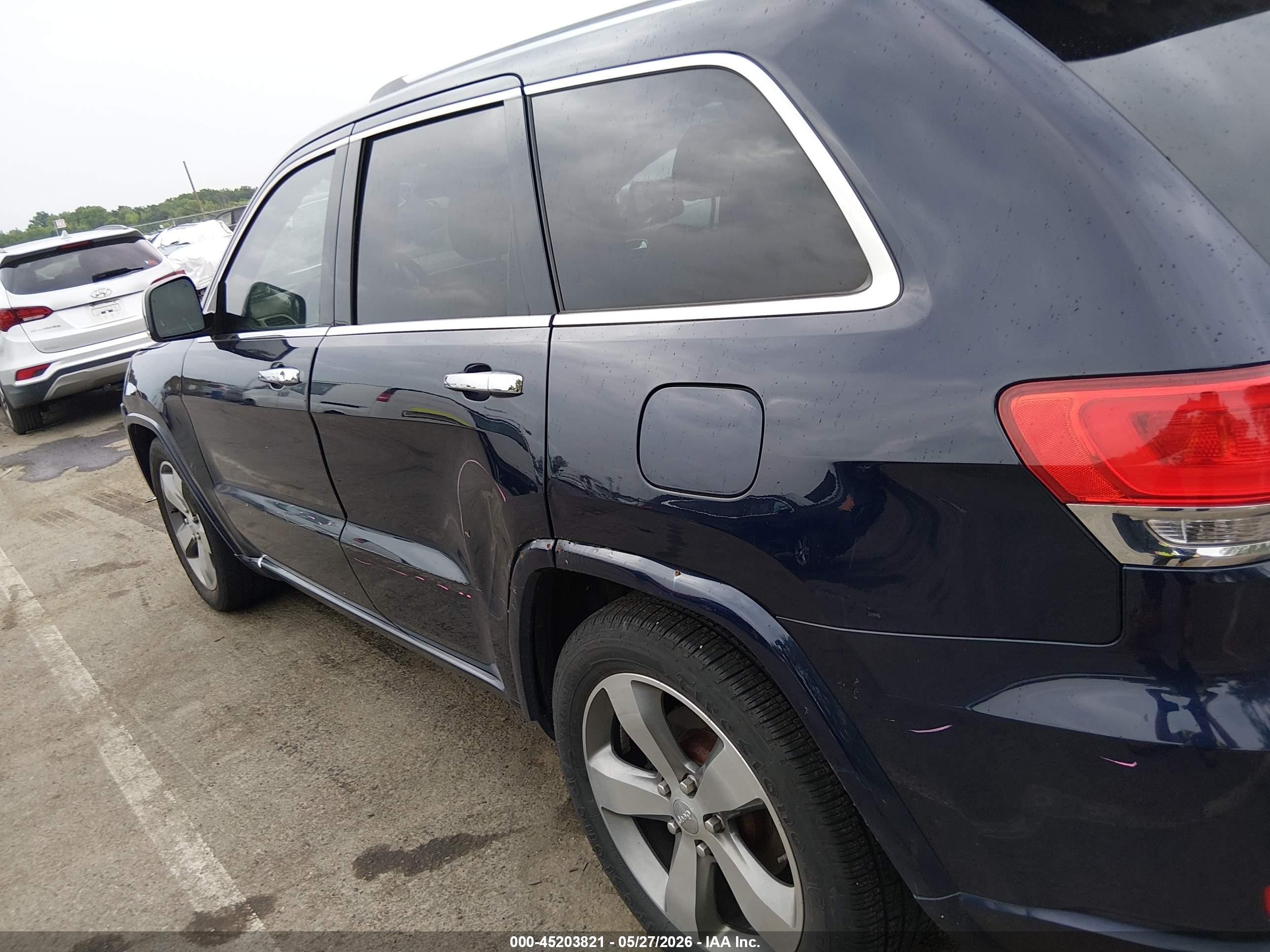 2014 Jeep Grand Cherokee Overland Navy vin: 1C4RJFCG6EC398773