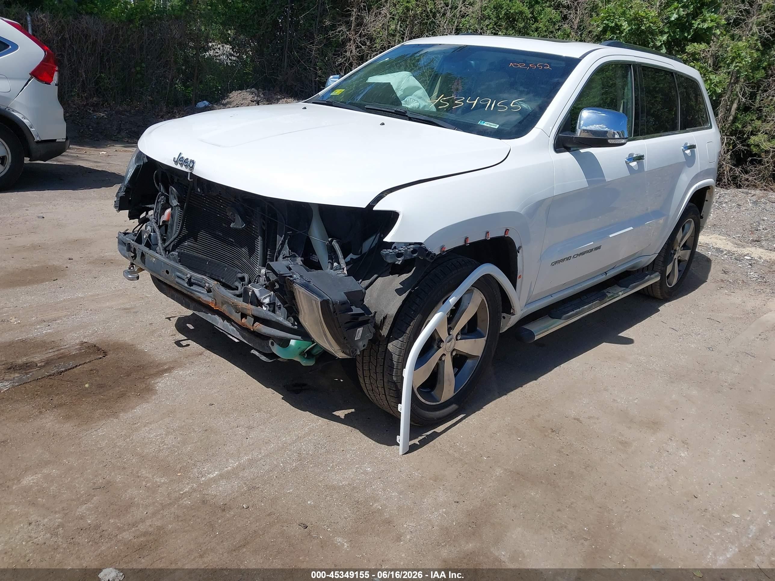 2015 Jeep Grand Cherokee Overland White vin: 1C4RJFCG6FC611304