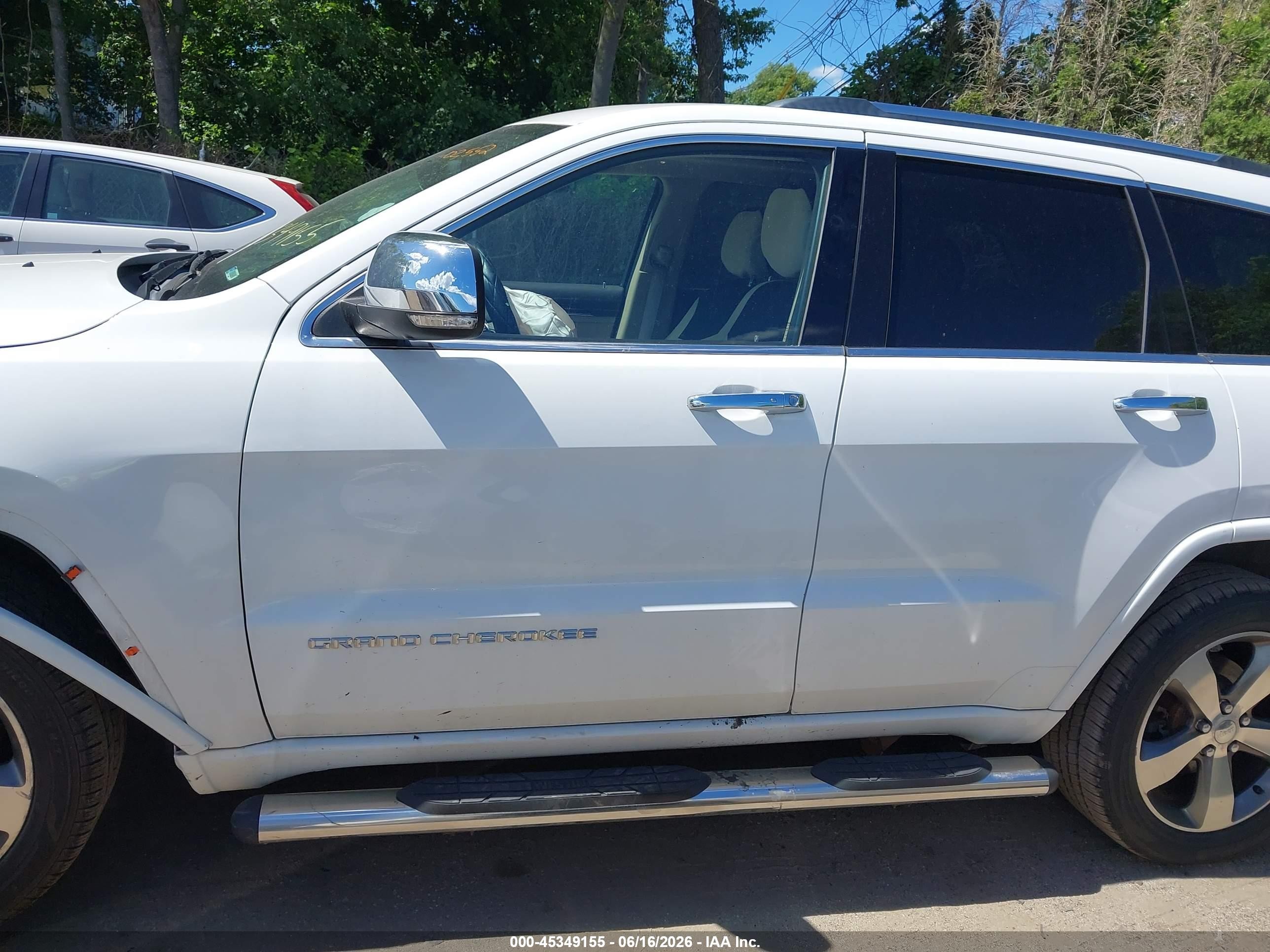 2015 Jeep Grand Cherokee Overland White vin: 1C4RJFCG6FC611304