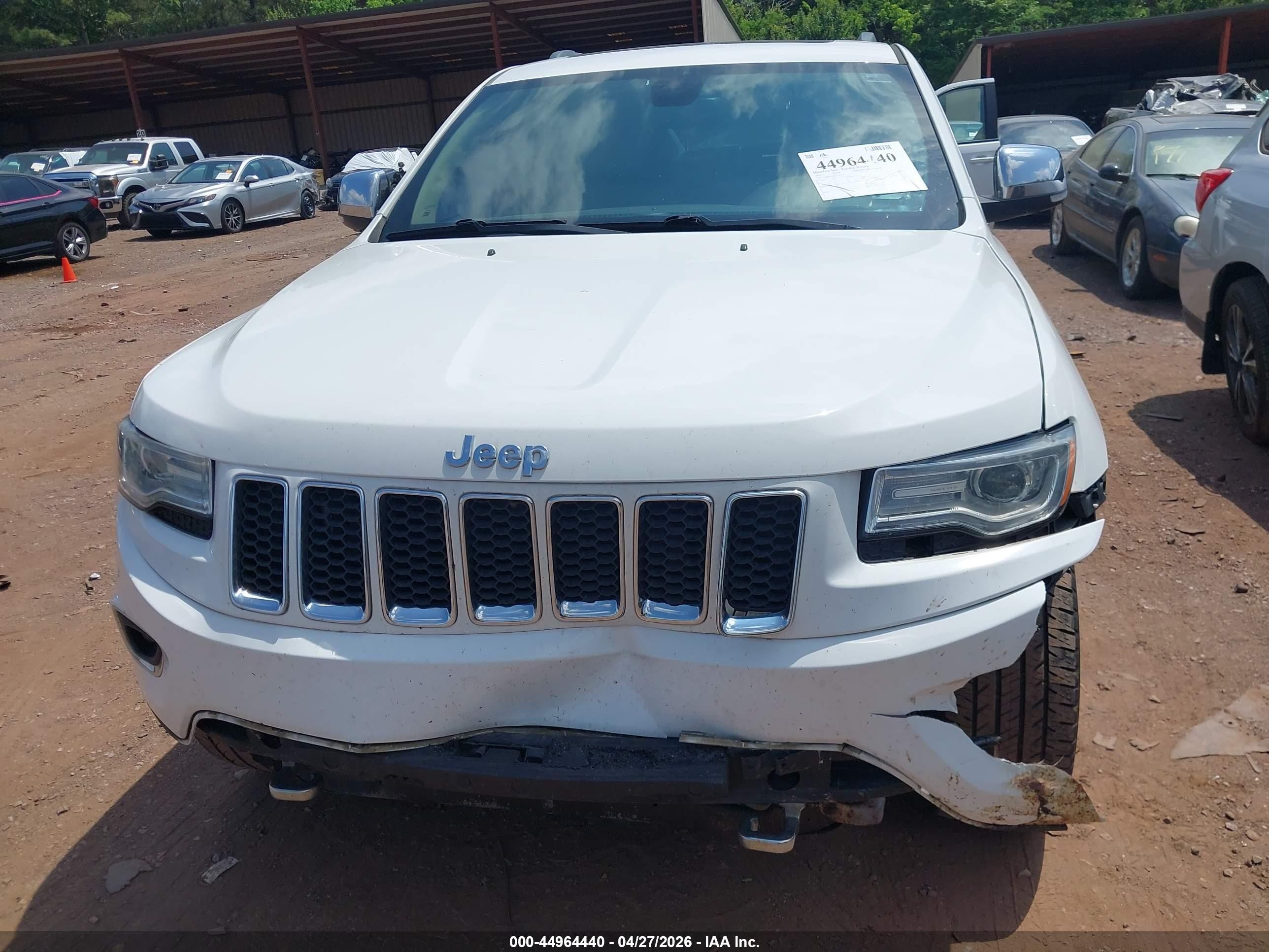 2015 Jeep Grand Cherokee Overland White vin: 1C4RJFCG6FC741731