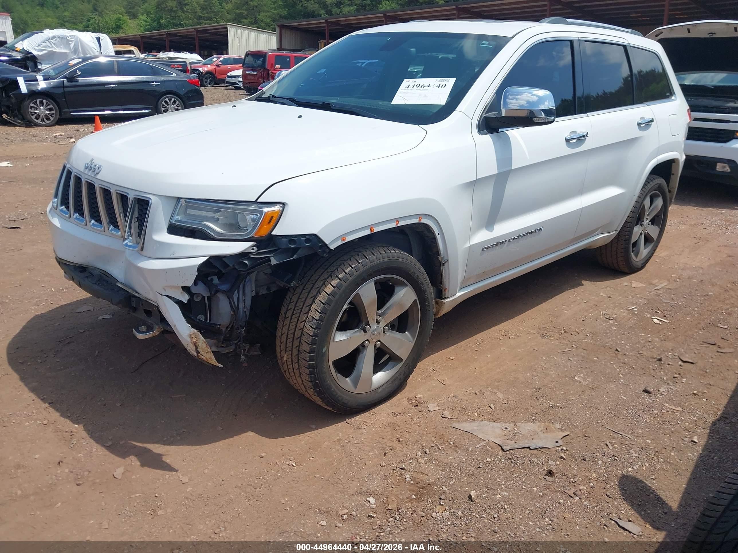 2015 Jeep Grand Cherokee Overland White vin: 1C4RJFCG6FC741731