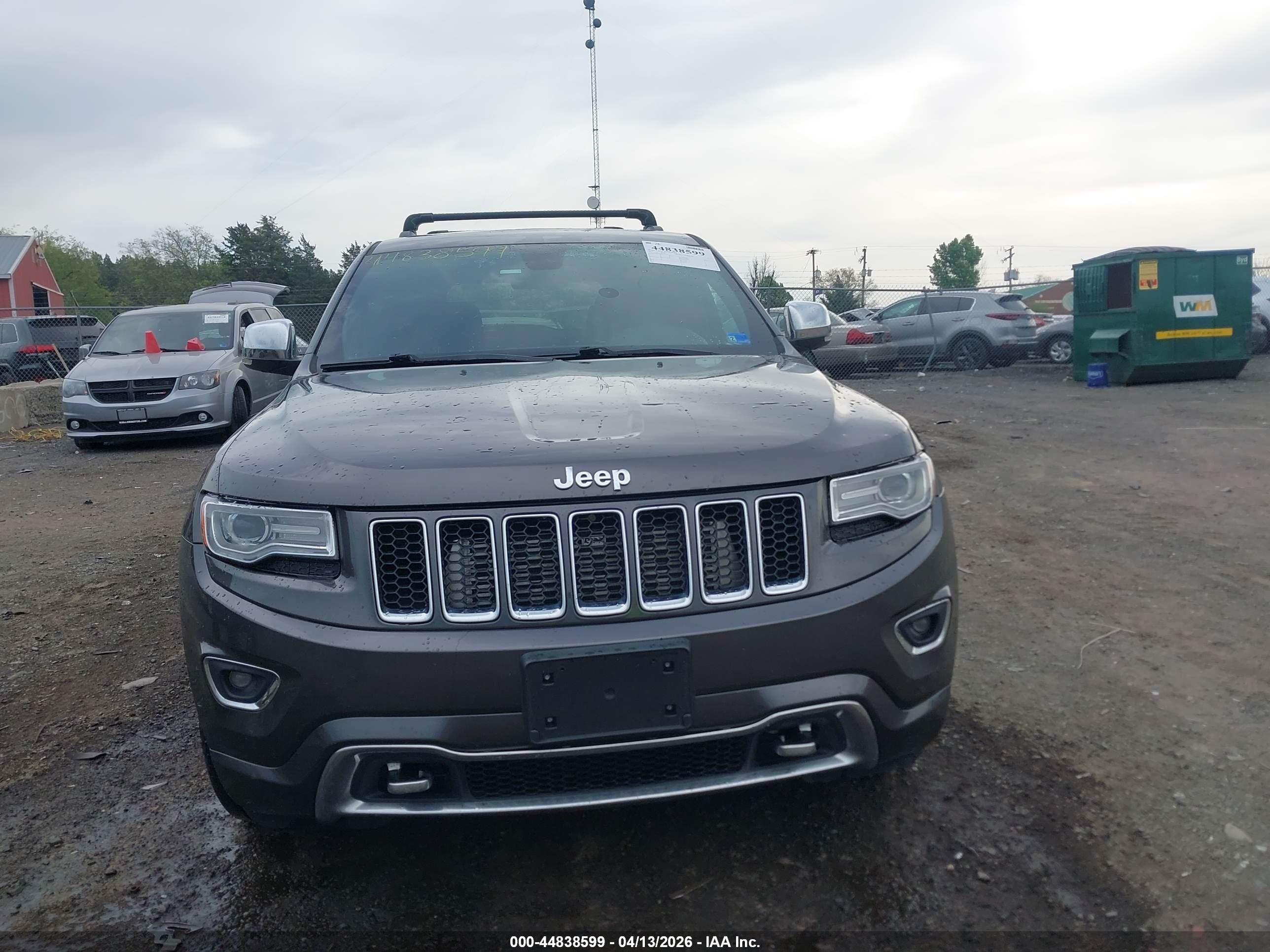 2015 Jeep Grand Cherokee Overland Gray vin: 1C4RJFCG6FC925910