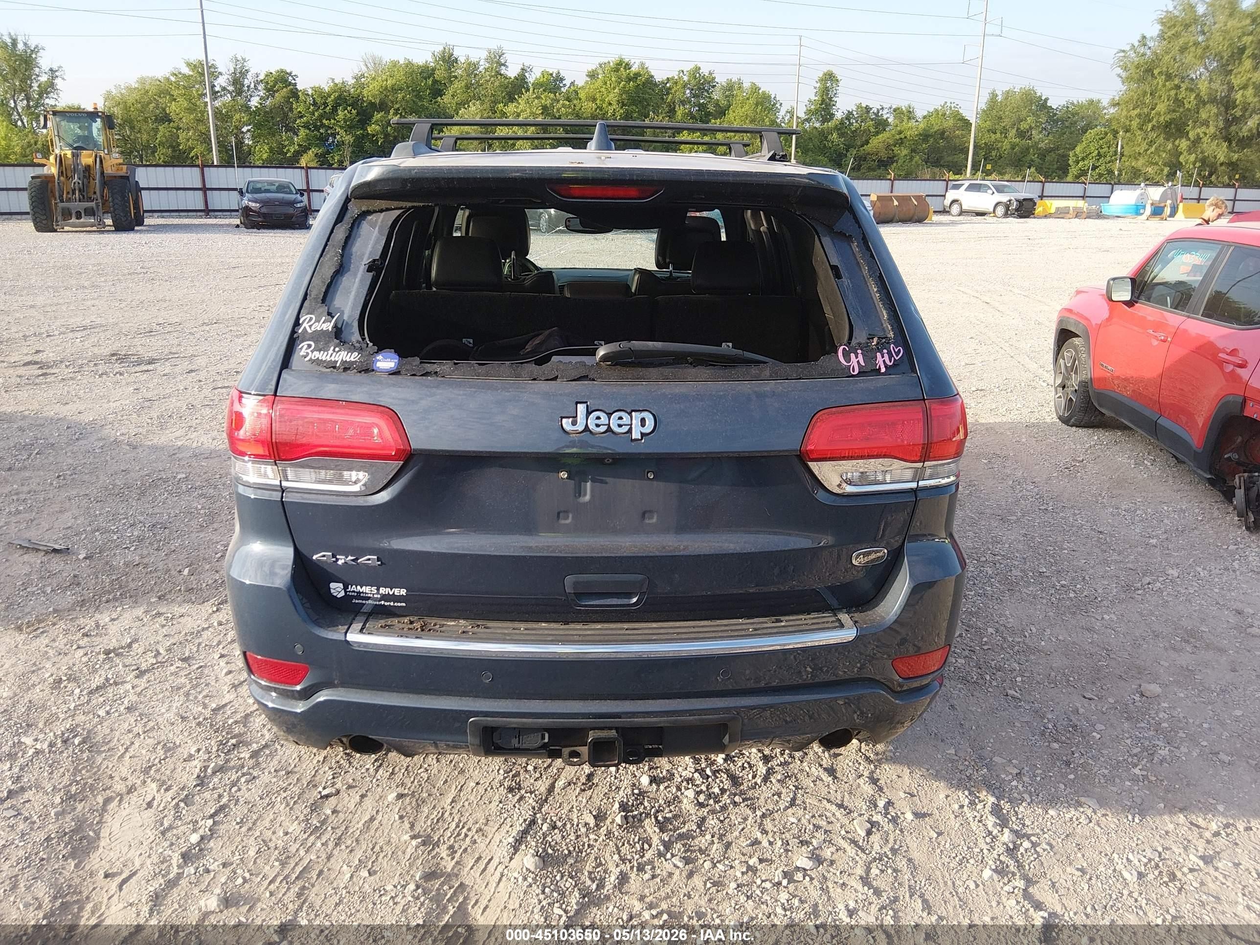 2019 Jeep Grand Cherokee Overland Gray vin: 1C4RJFCG6KC805194