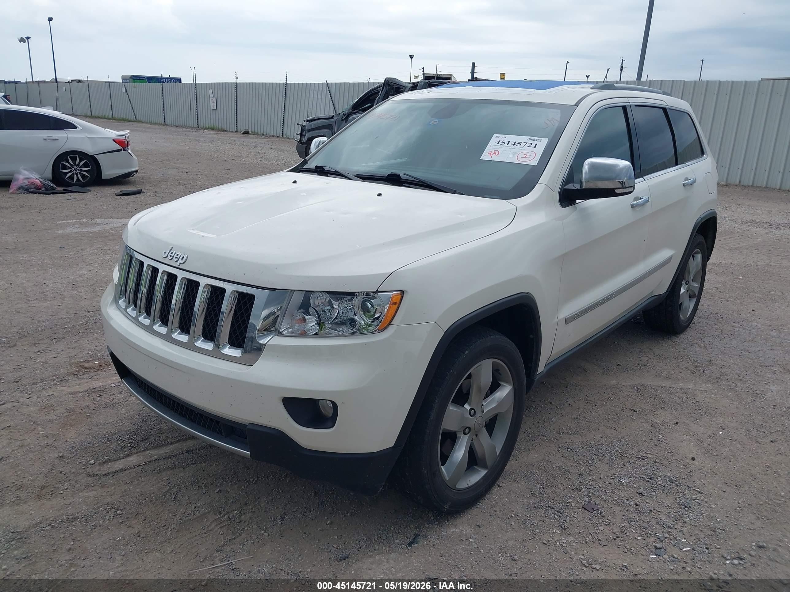 2012 Jeep Grand Cherokee Overland Белый vin: 1C4RJFCG7CC134006