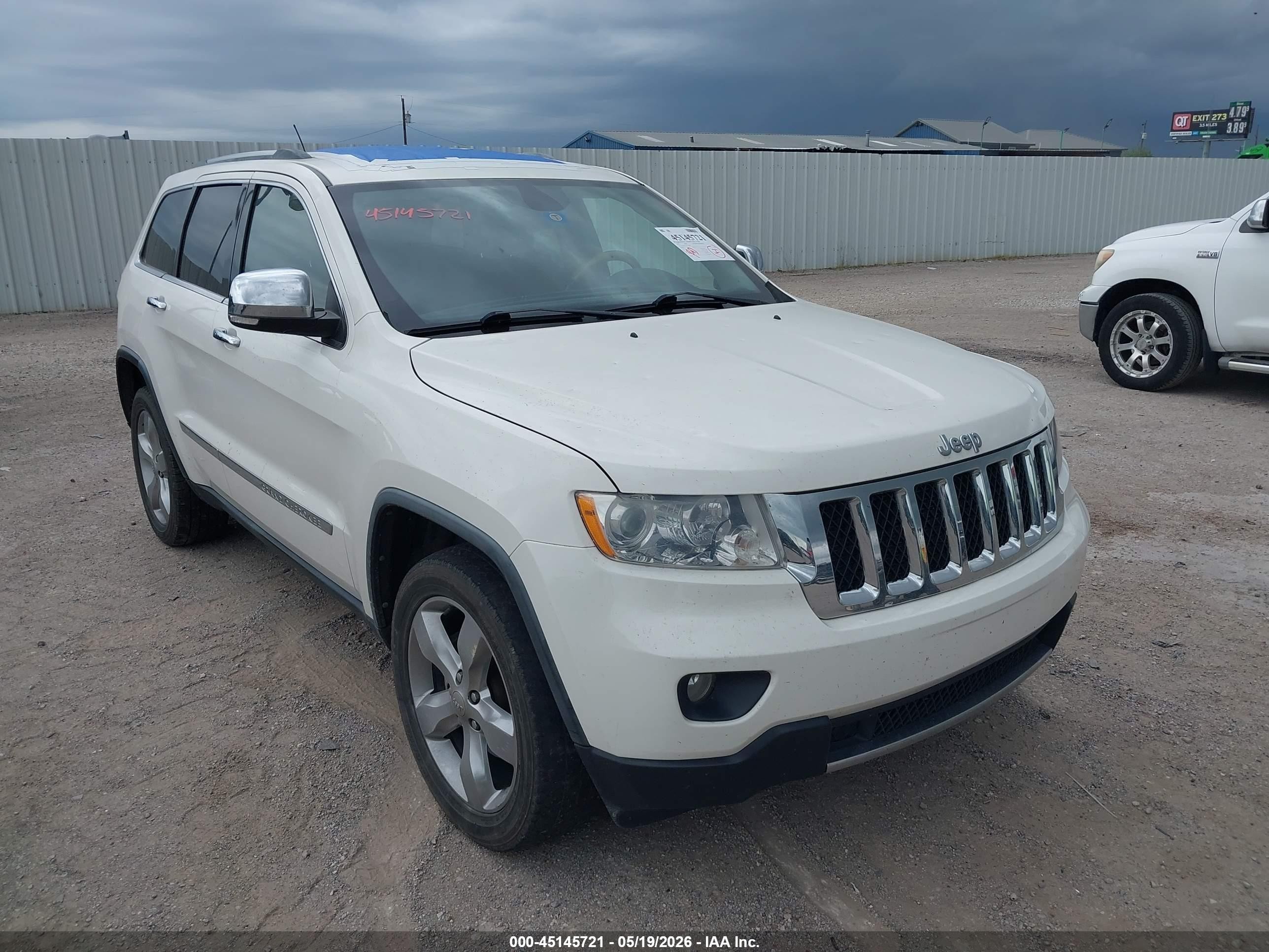 2012 Jeep Grand Cherokee Overland Белый vin: 1C4RJFCG7CC134006