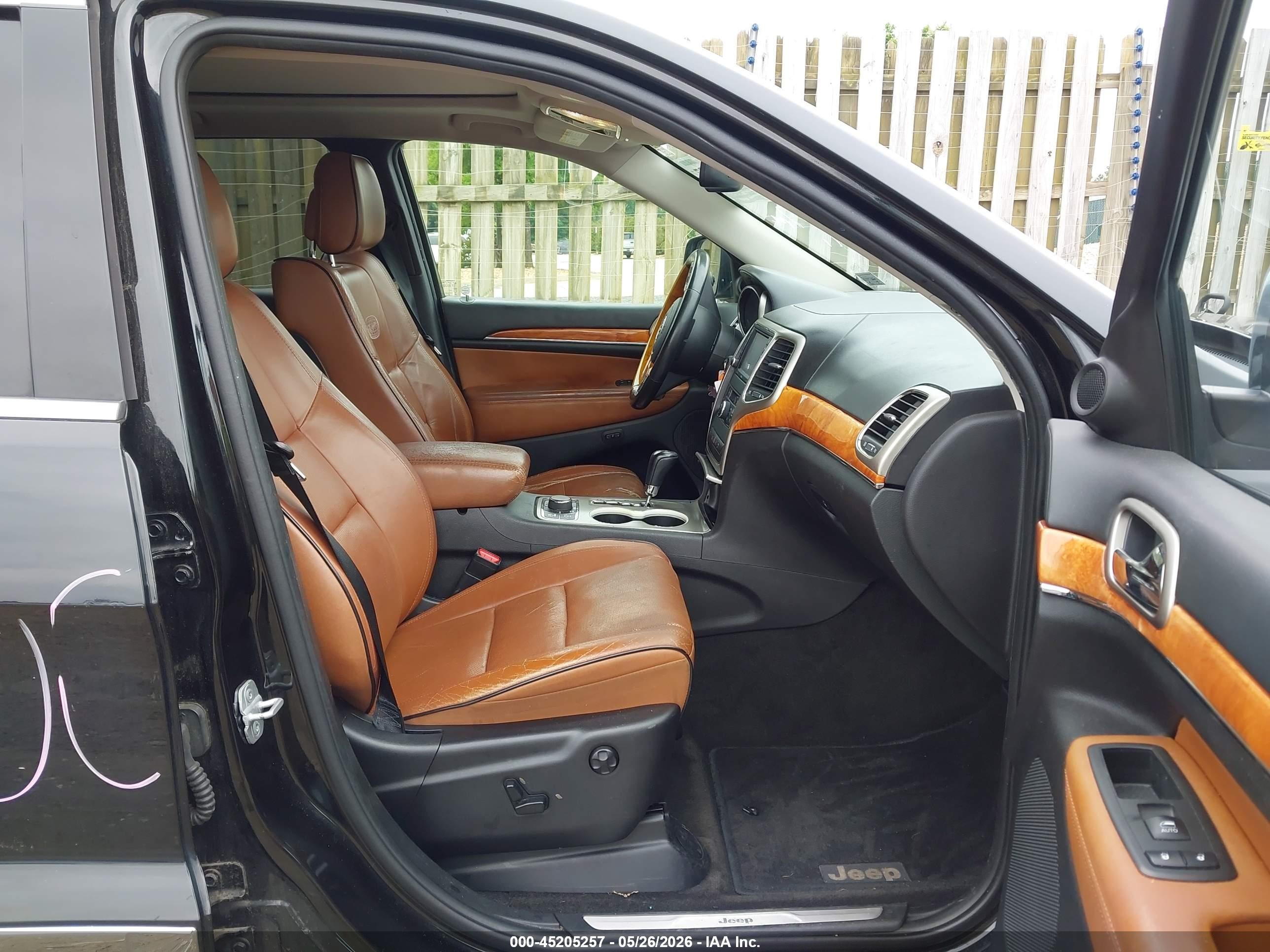2012 Jeep Grand Cherokee Overland Черный vin: 1C4RJFCG7CC287694