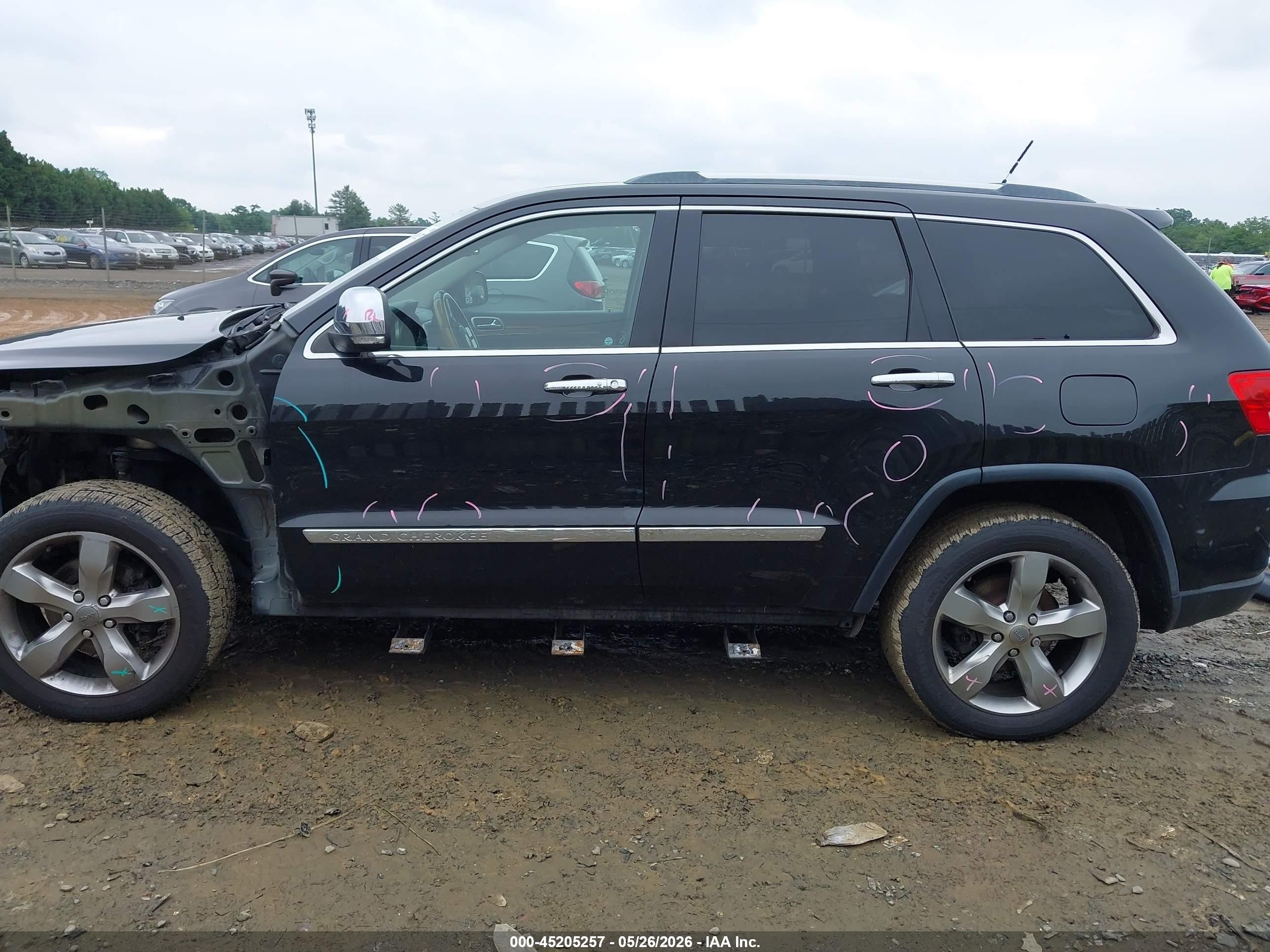 2012 Jeep Grand Cherokee Overland Черный vin: 1C4RJFCG7CC287694