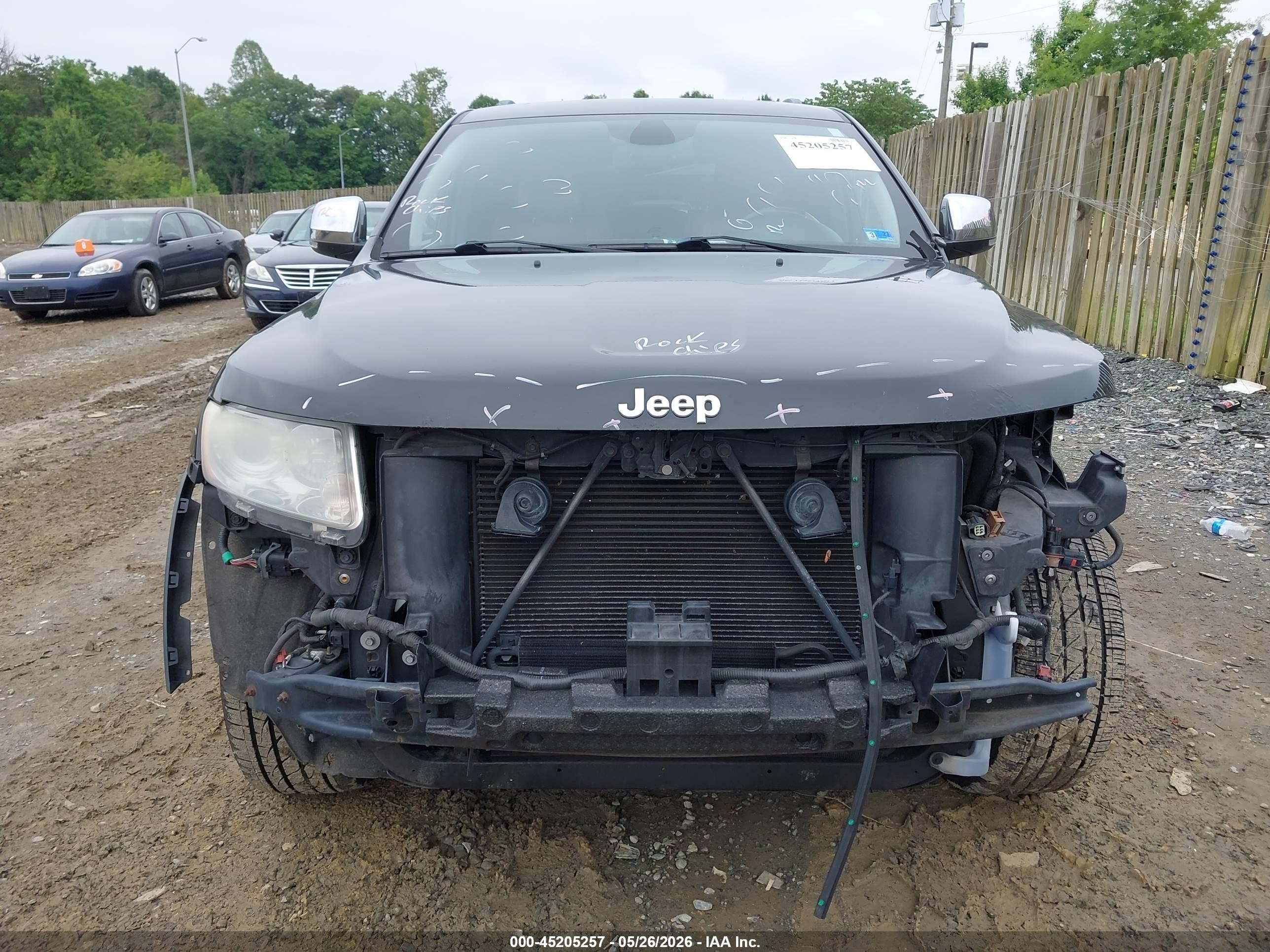 2012 Jeep Grand Cherokee Overland Черный vin: 1C4RJFCG7CC287694