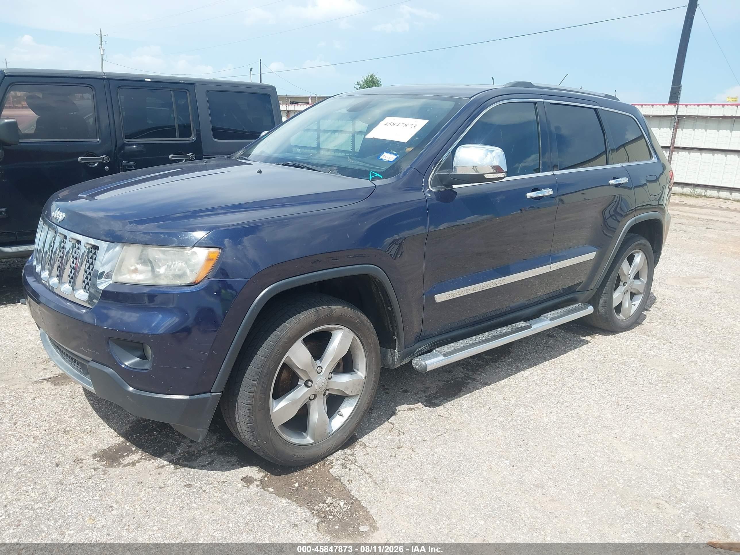 2013 Jeep Grand Cherokee Overland Dark Blue vin: 1C4RJFCG7DC609431