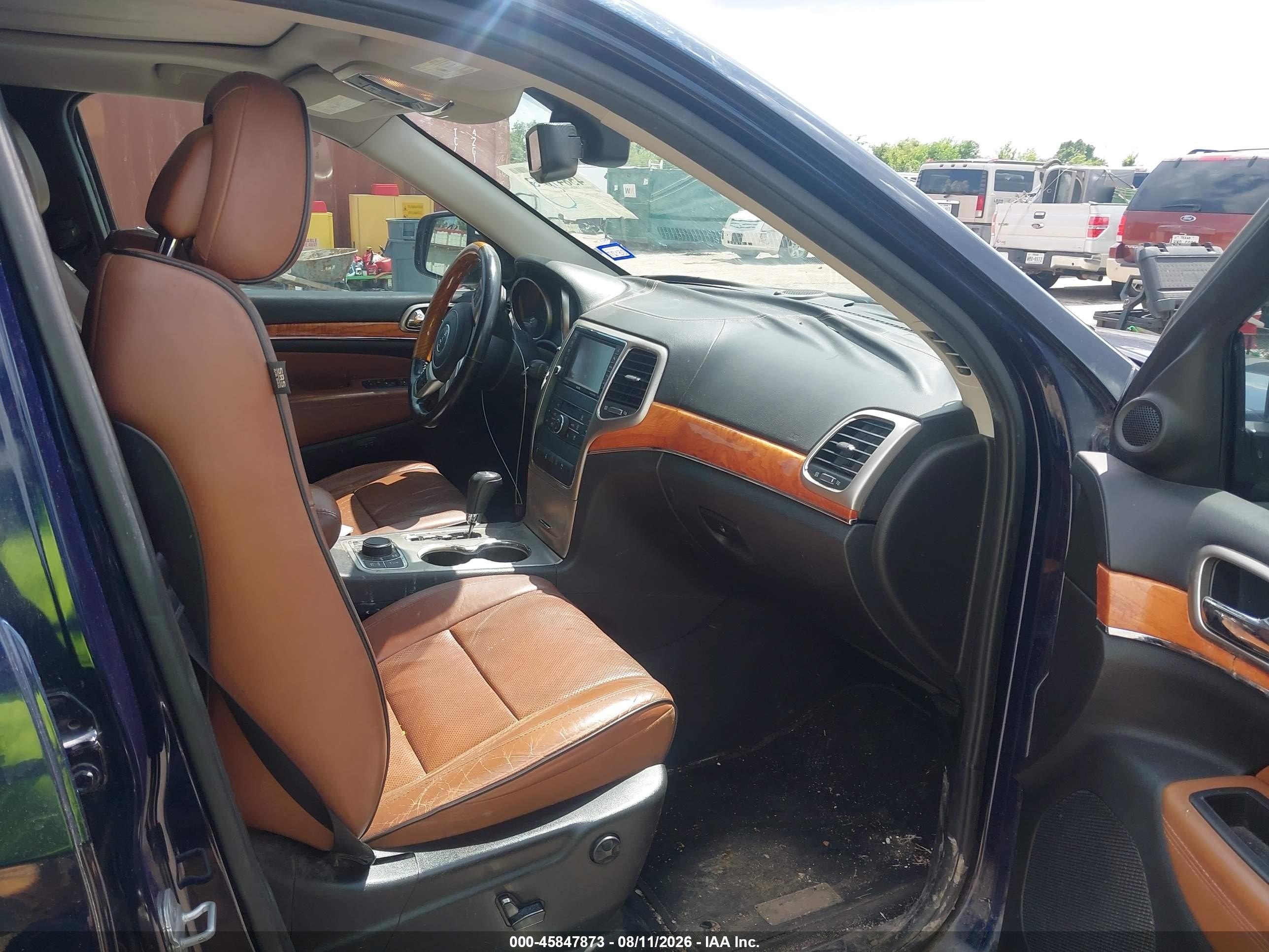2013 Jeep Grand Cherokee Overland Dark Blue vin: 1C4RJFCG7DC609431