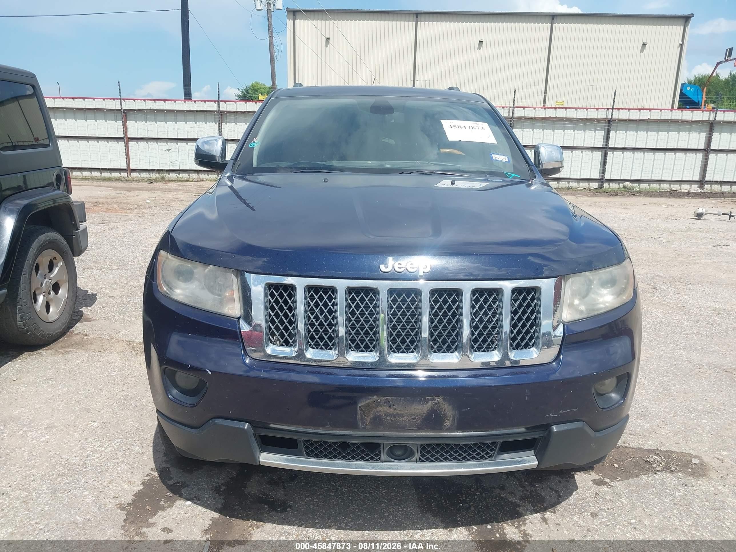 2013 Jeep Grand Cherokee Overland Dark Blue vin: 1C4RJFCG7DC609431