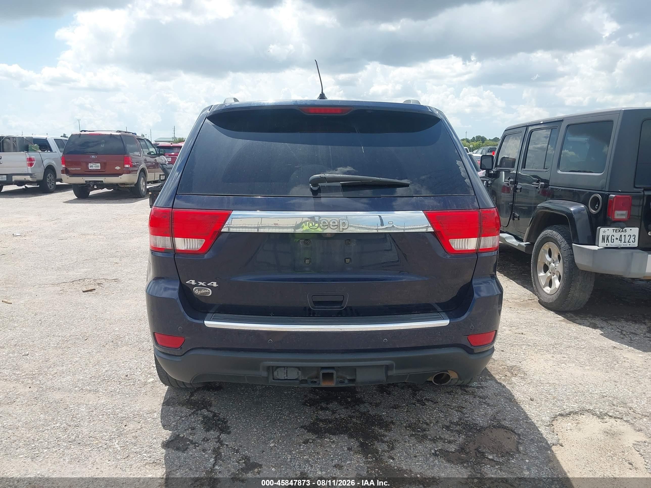 2013 Jeep Grand Cherokee Overland Dark Blue vin: 1C4RJFCG7DC609431