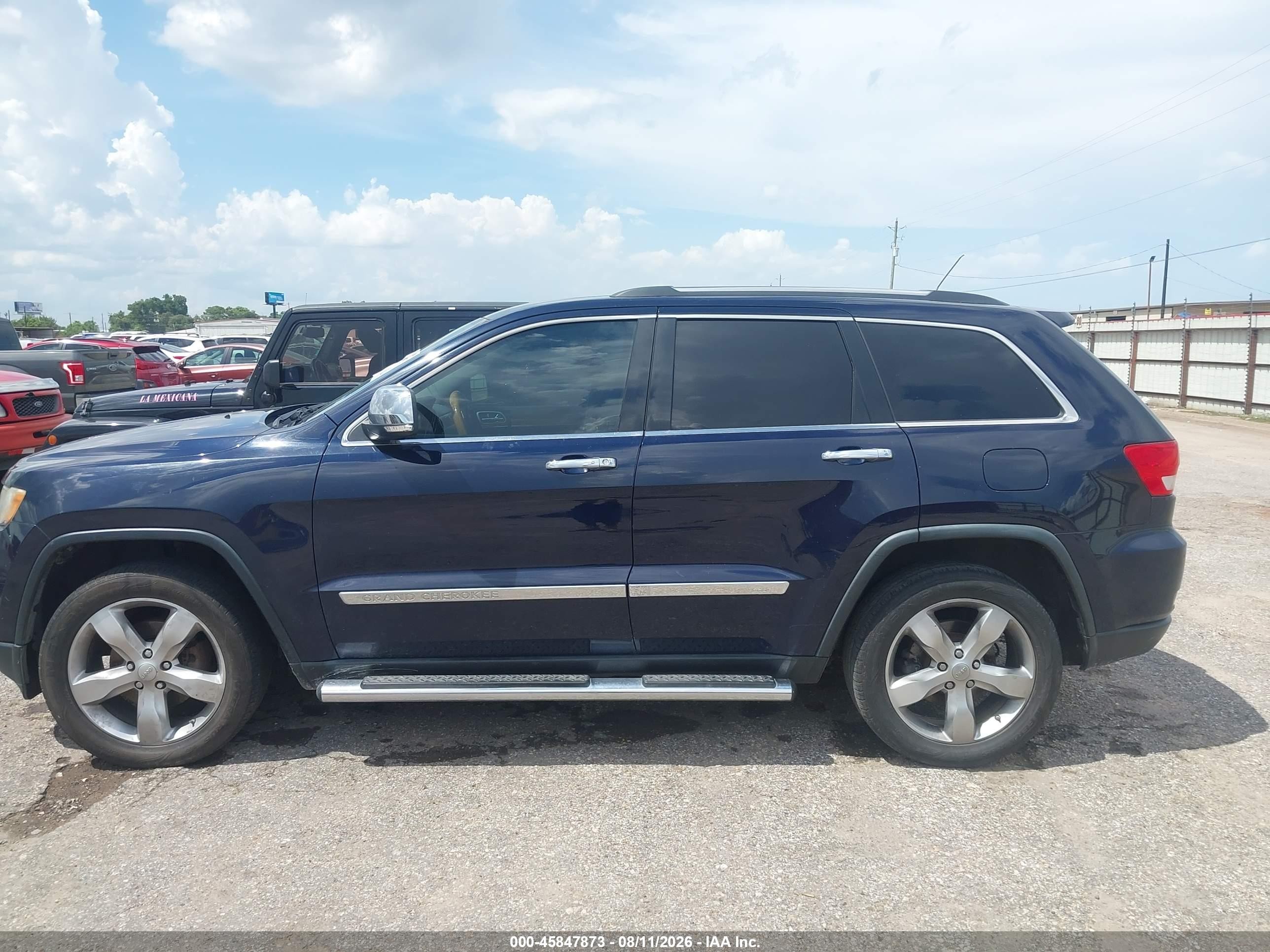 2013 Jeep Grand Cherokee Overland Dark Blue vin: 1C4RJFCG7DC609431