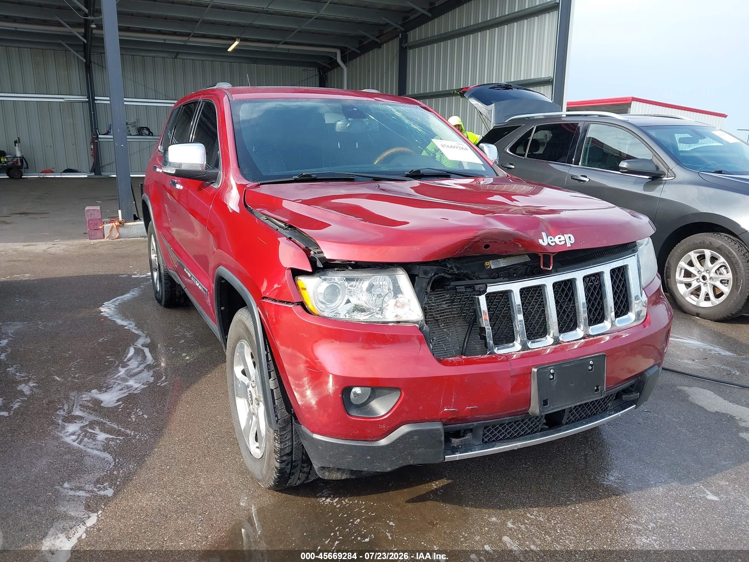2013 Jeep Grand Cherokee Overland Красный vin: 1C4RJFCG7DC627525