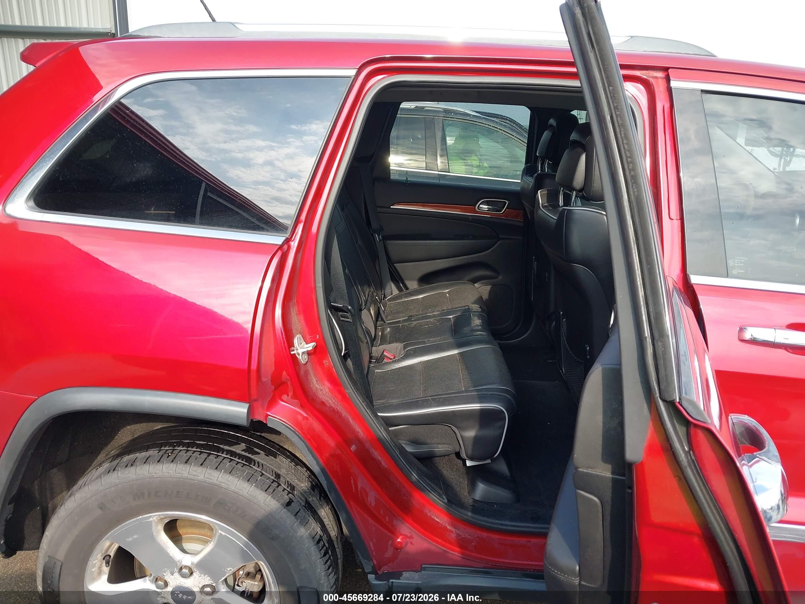 2013 Jeep Grand Cherokee Overland Красный vin: 1C4RJFCG7DC627525