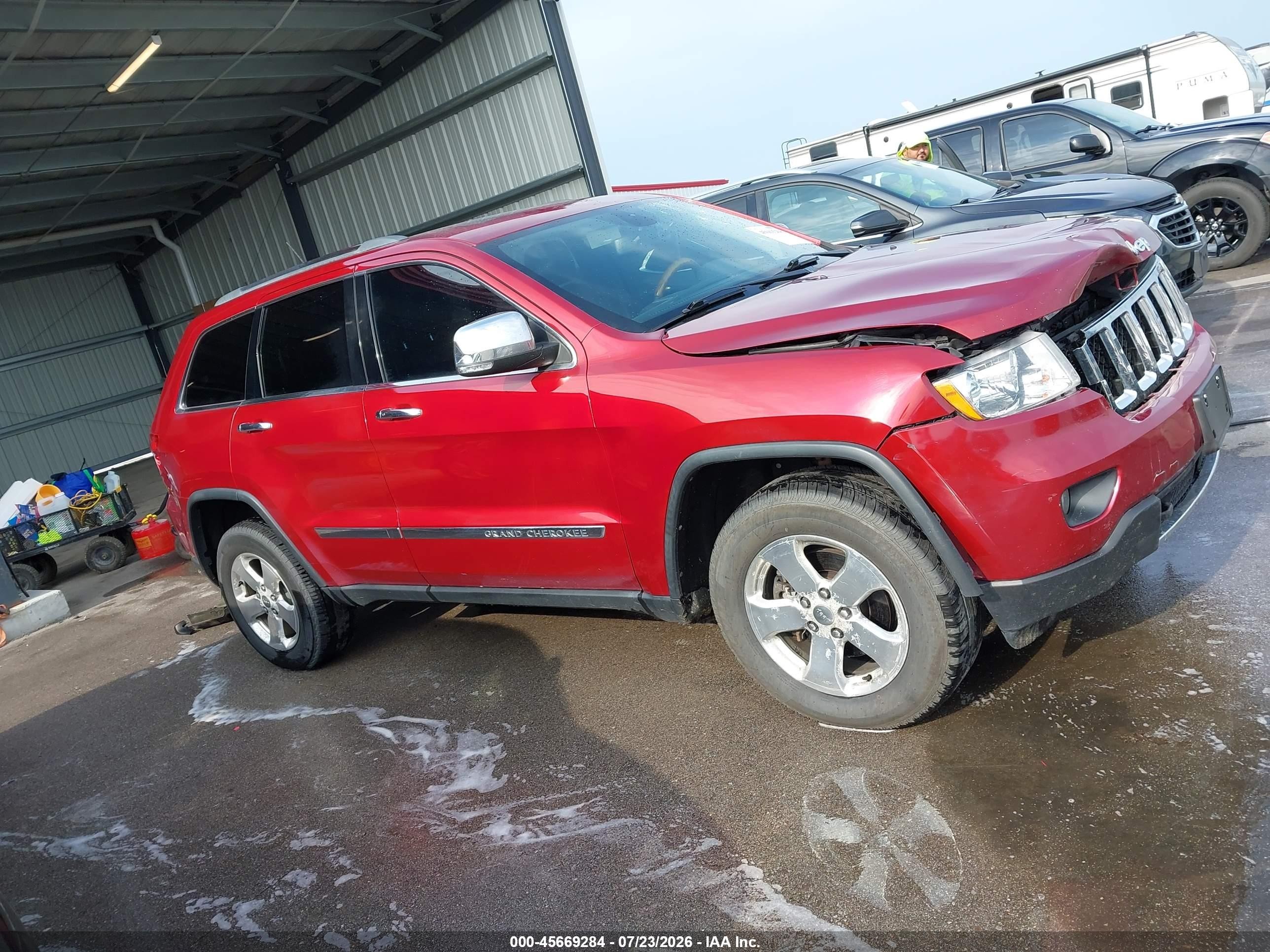 2013 Jeep Grand Cherokee Overland Красный vin: 1C4RJFCG7DC627525