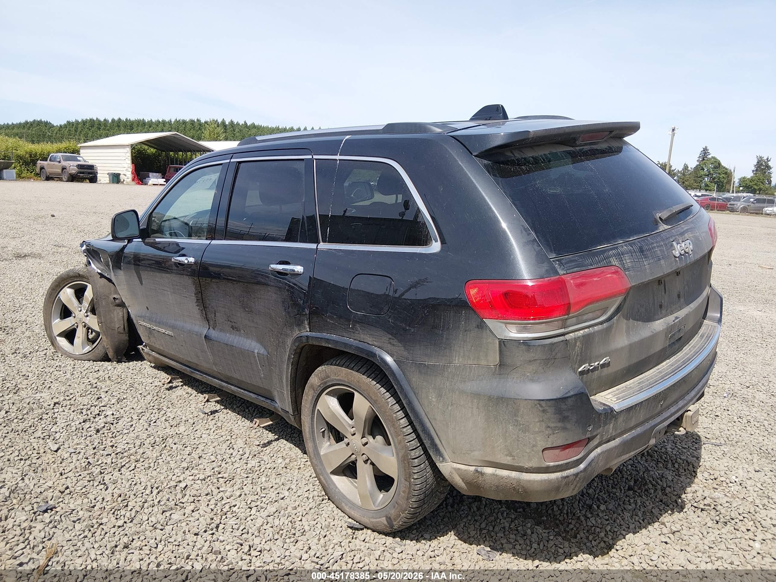 2014 Jeep Grand Cherokee Overland Black vin: 1C4RJFCG7EC210312