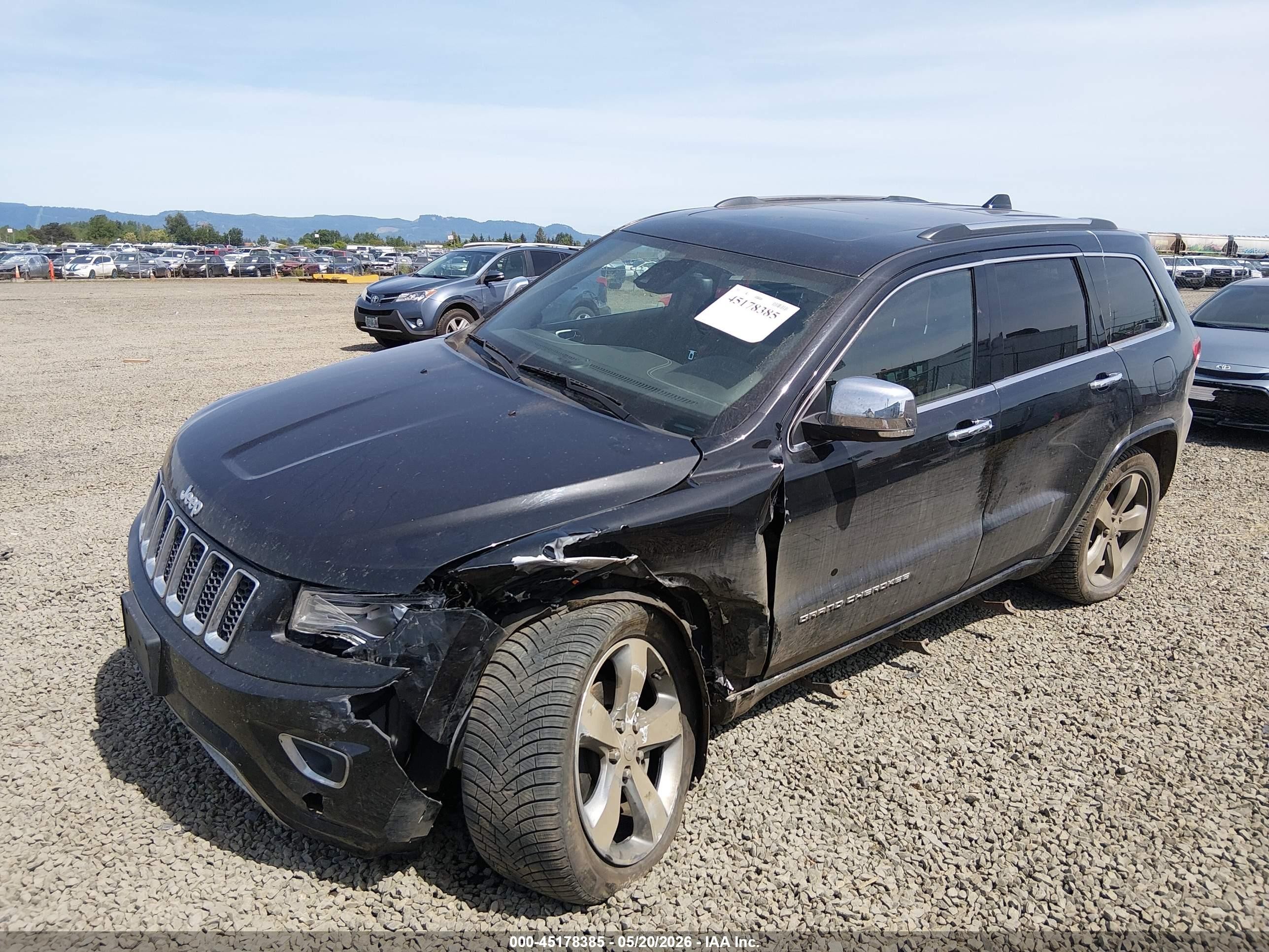 2014 Jeep Grand Cherokee Overland Black vin: 1C4RJFCG7EC210312